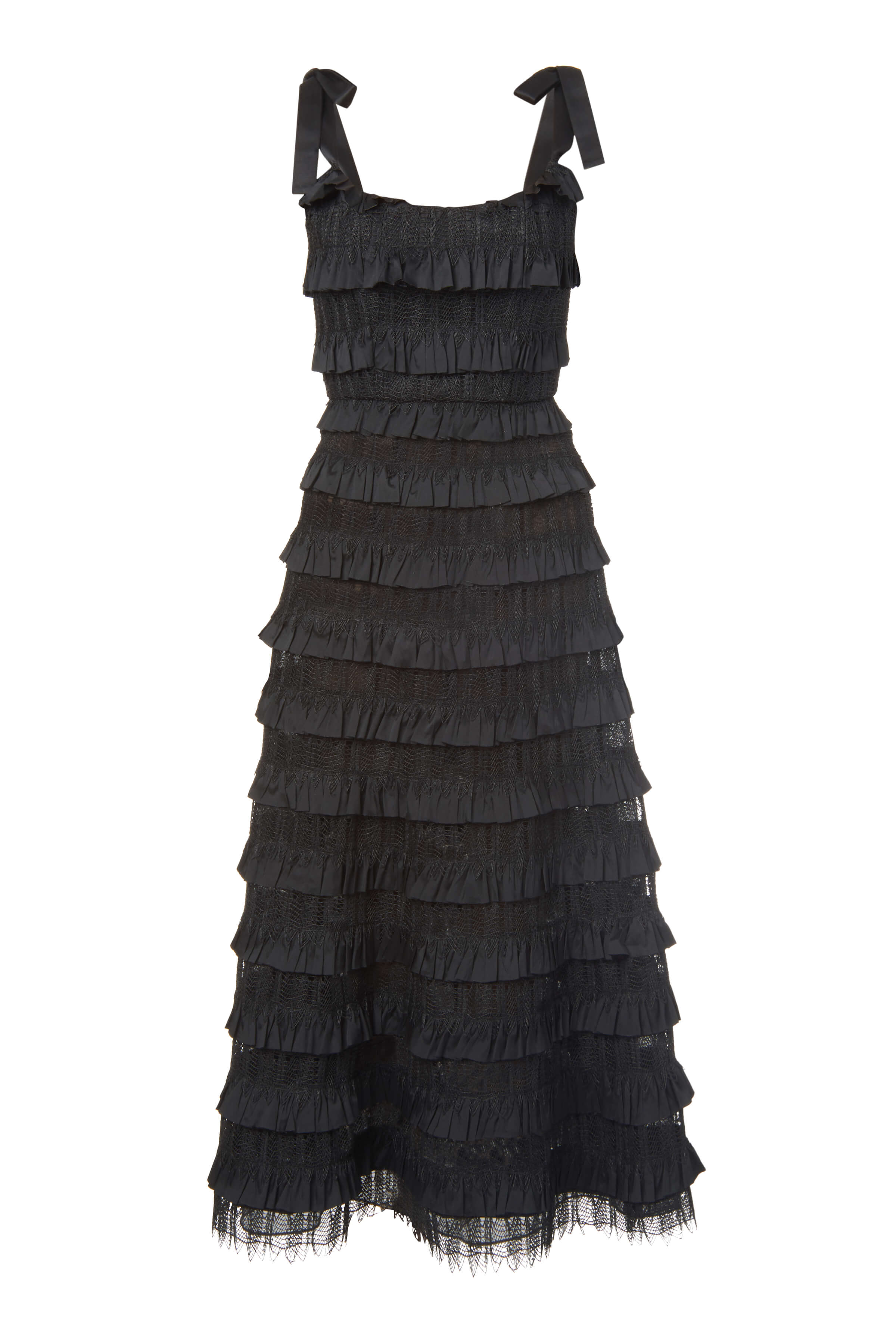 Giselle Black Ruffle Corset Dress