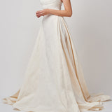 Idra Ivory Brocade Gown