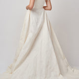 Idra Ivory Brocade Gown