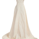 Idra Ivory Brocade Gown