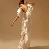 Roxie White Lace Gown