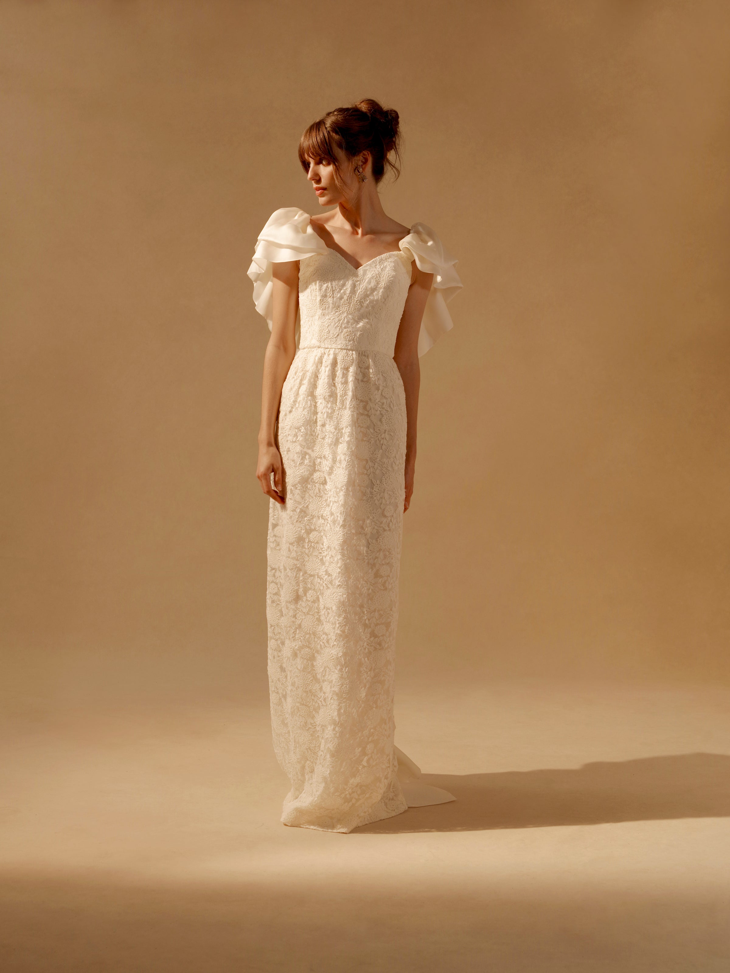Roxie White Lace Gown