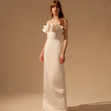 Demetra Off-White Silk Gown