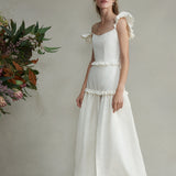 Arabella Ivory Moire Faille Gown
