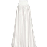 Wren White Satin Off-The-Shoulder Gown
