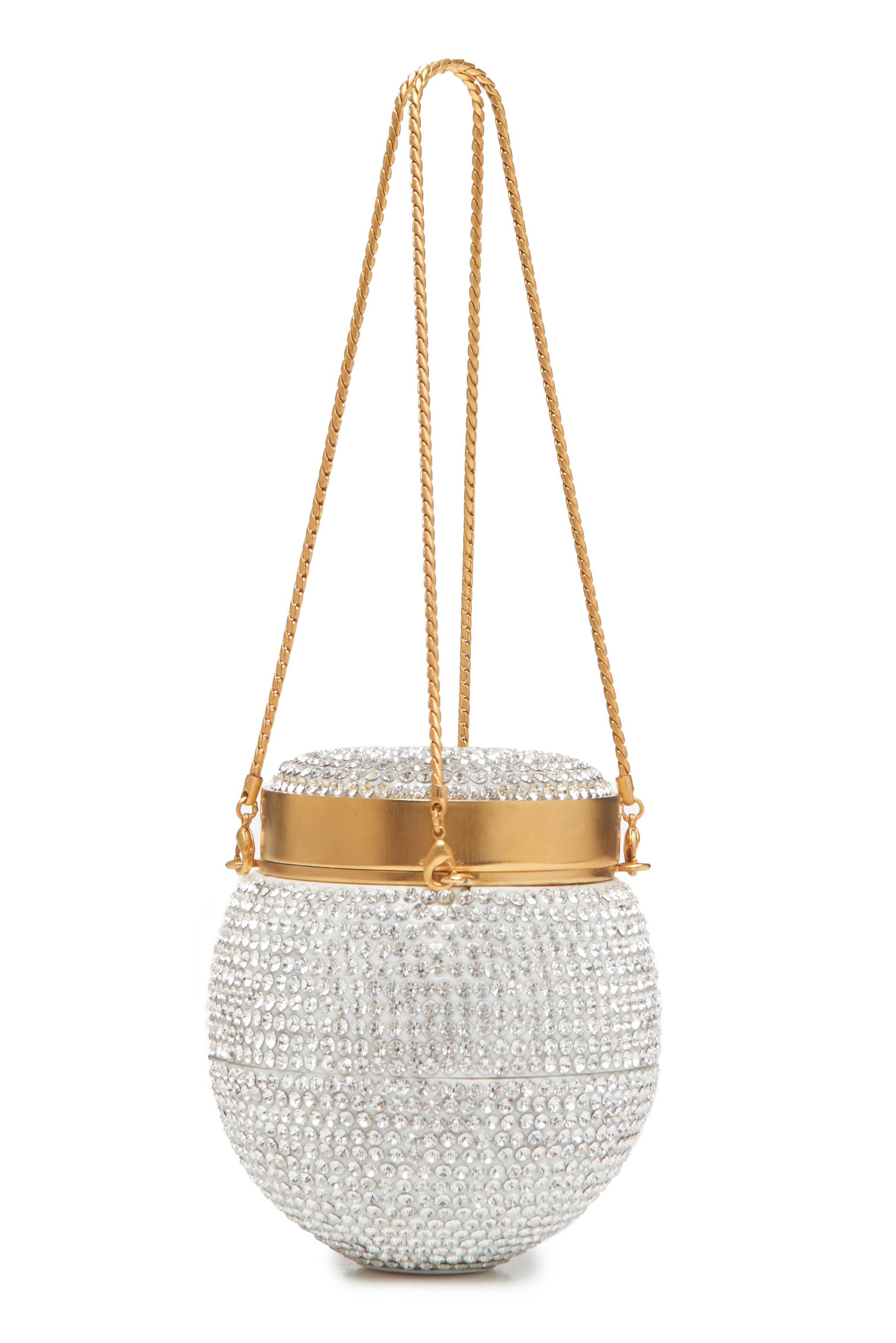 May Crystal and Gold Round Clutch