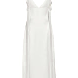 Bianca White Satin Shift Dress