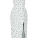 Edward Blue Floral Corset Dress