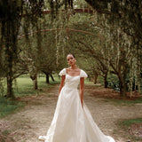 Idra Ivory Brocade Gown