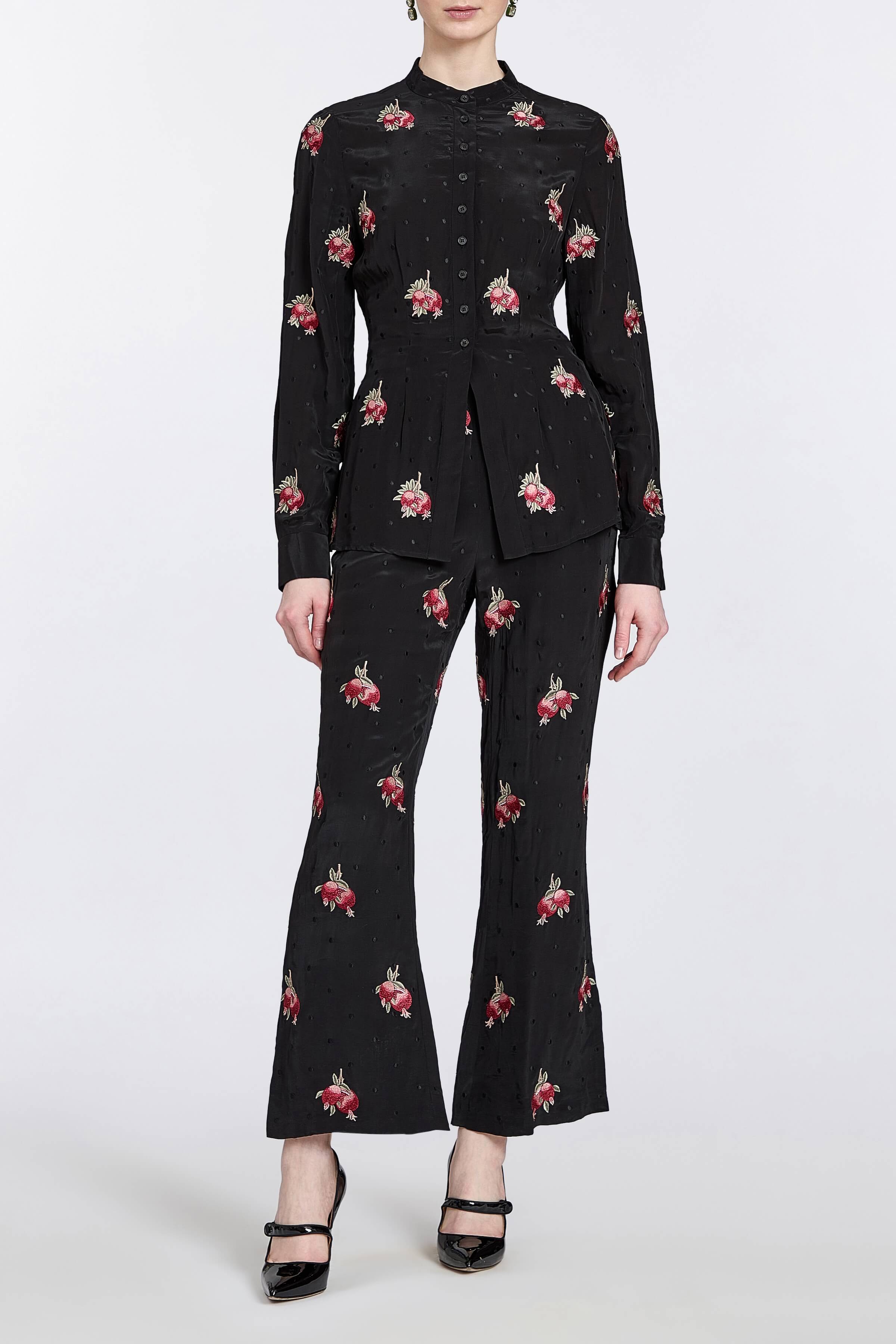 Lucille Pomegranate Polka Dot Pant