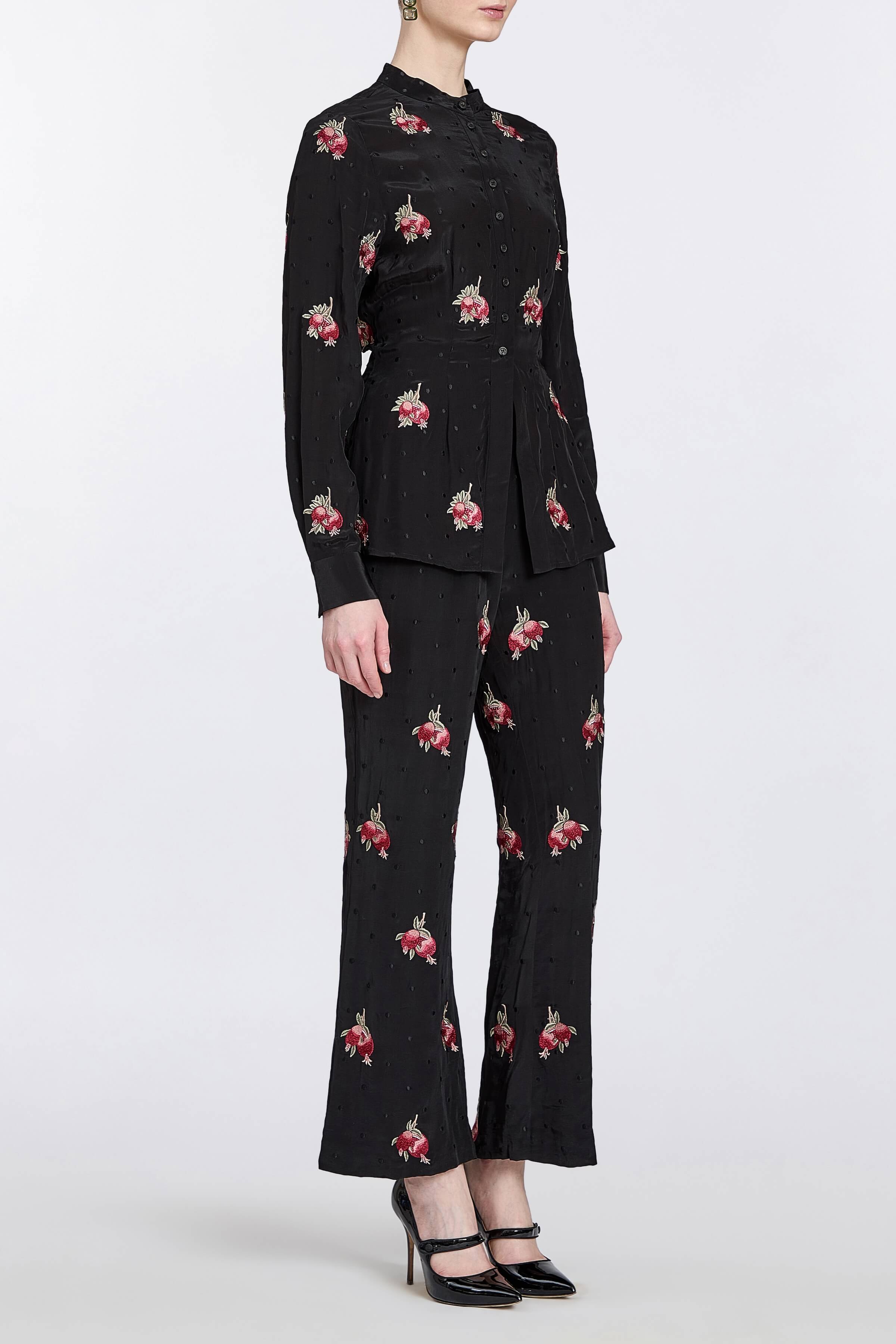 Lucille Pomegranate Polka Dot Pant