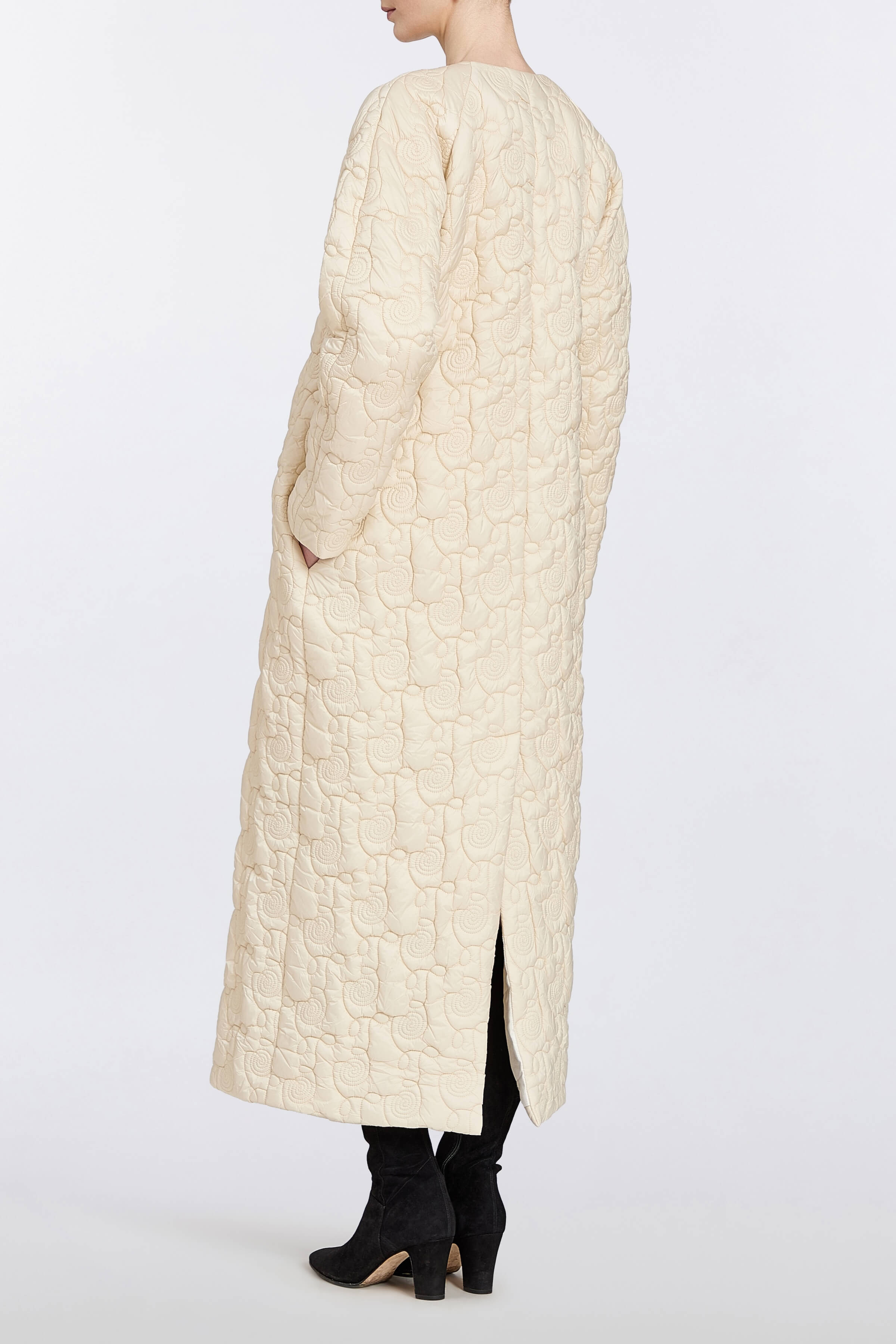 Briallen Ivory Quilted Coat