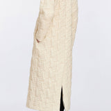 Briallen Ivory Quilted Coat