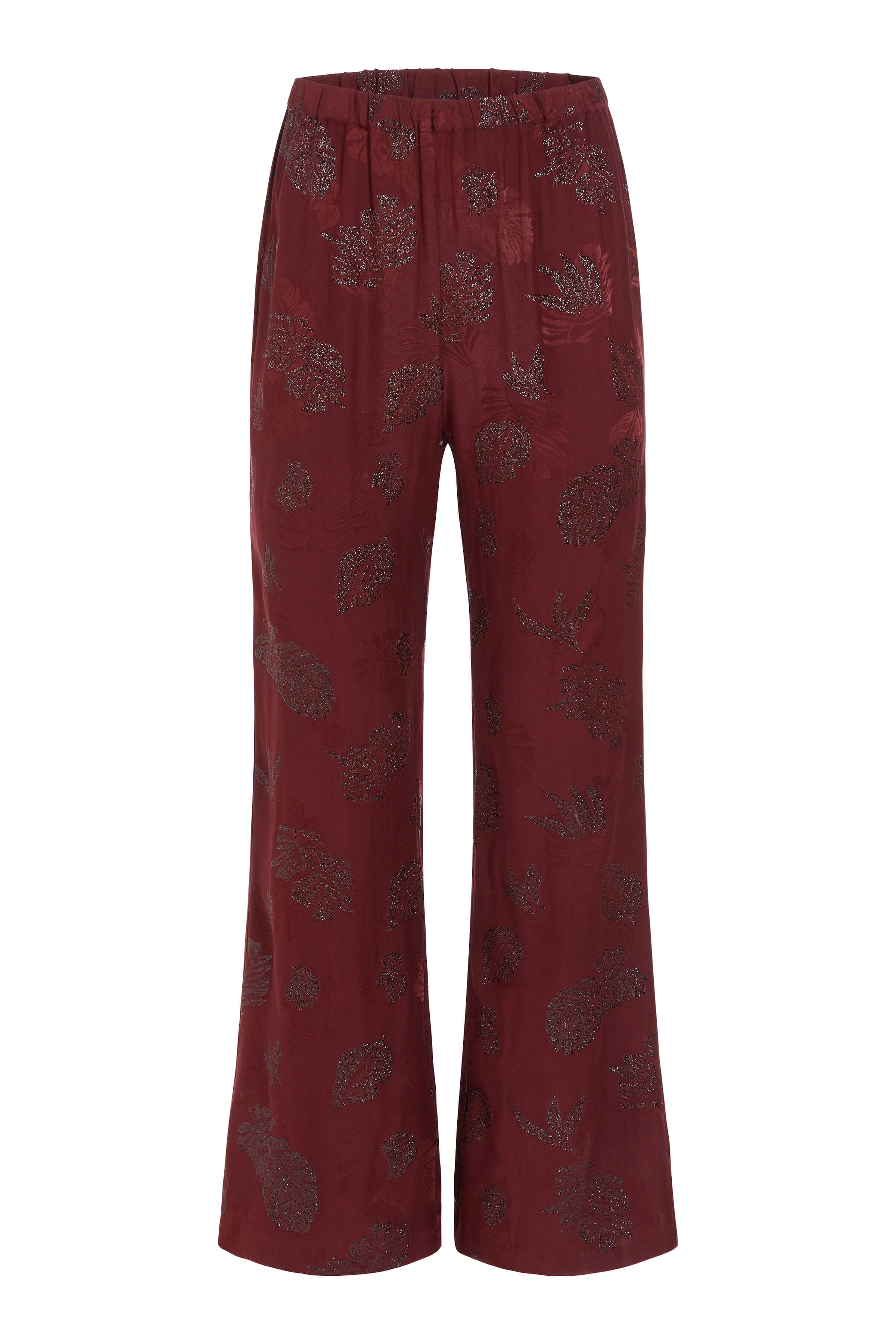 Gigi Maroon Floral Easy Pant