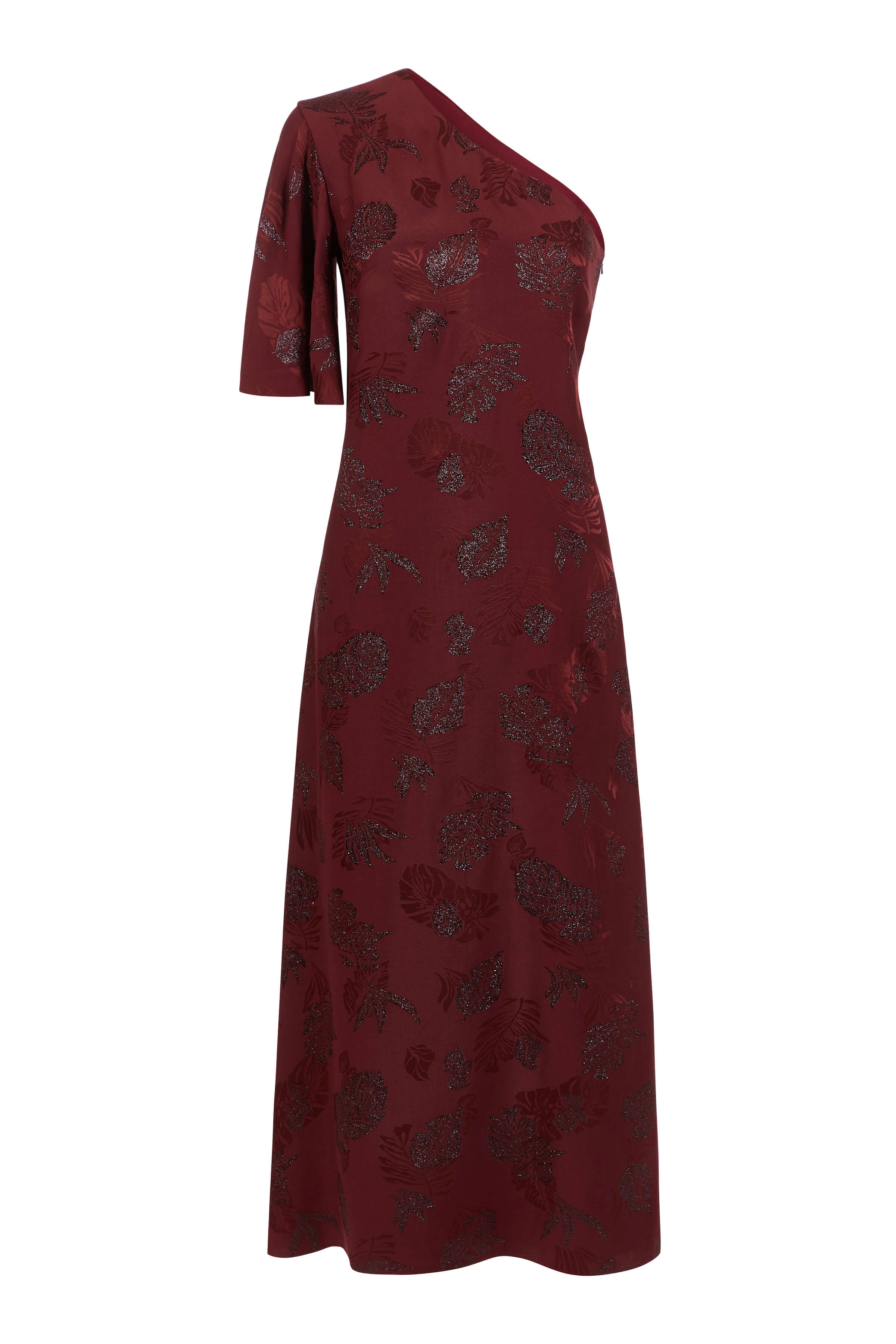 Ronnie Maroon Floral Shift Dress