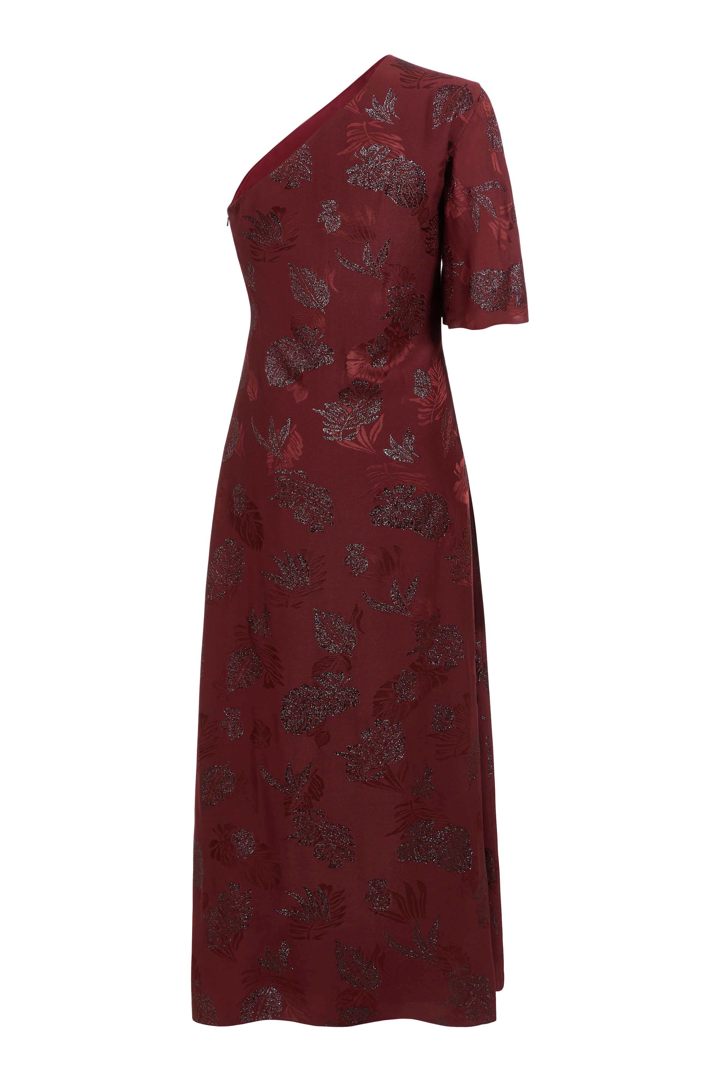 Ronnie Maroon Floral Shift Dress