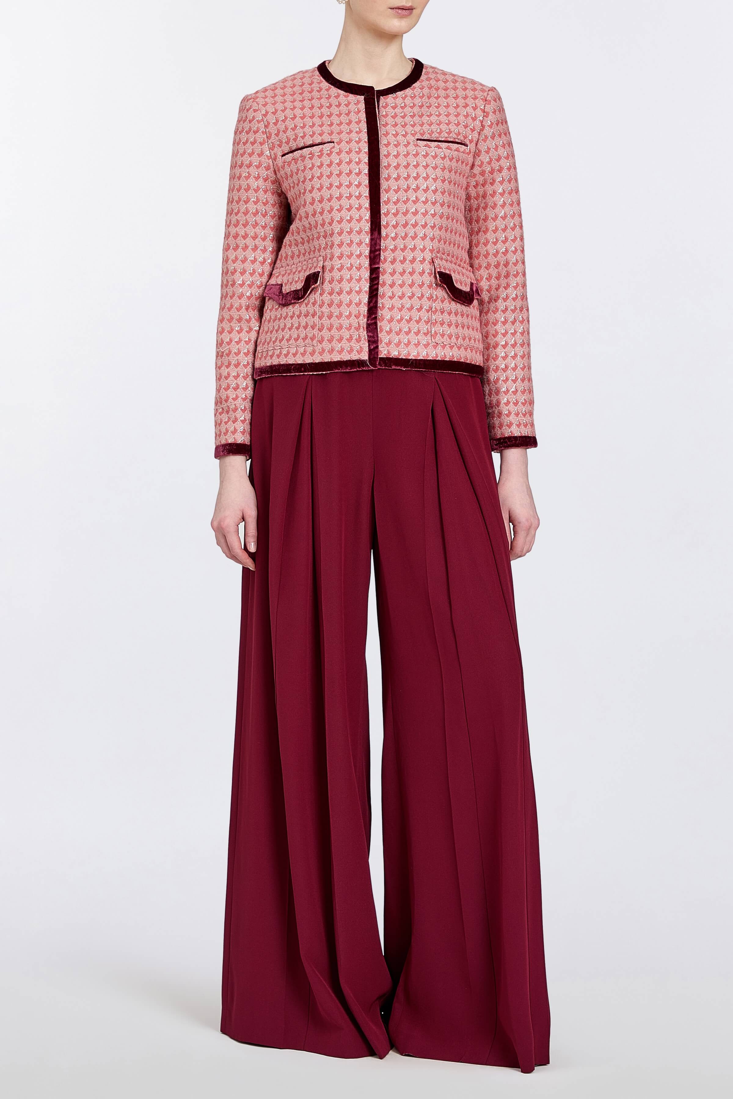 Lois Satin Pleated Wide Leg Pant