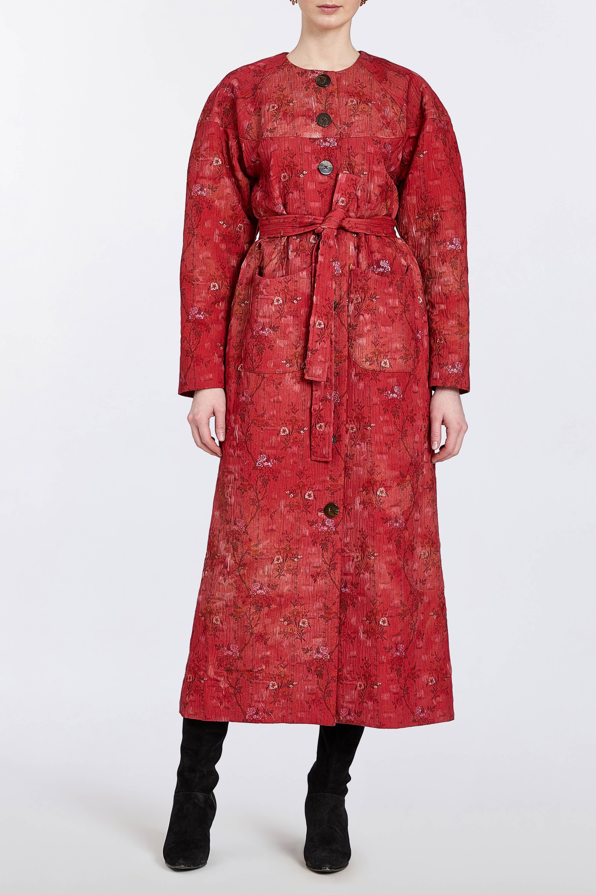 Tilda Brocade Rounded Sleeve Coat