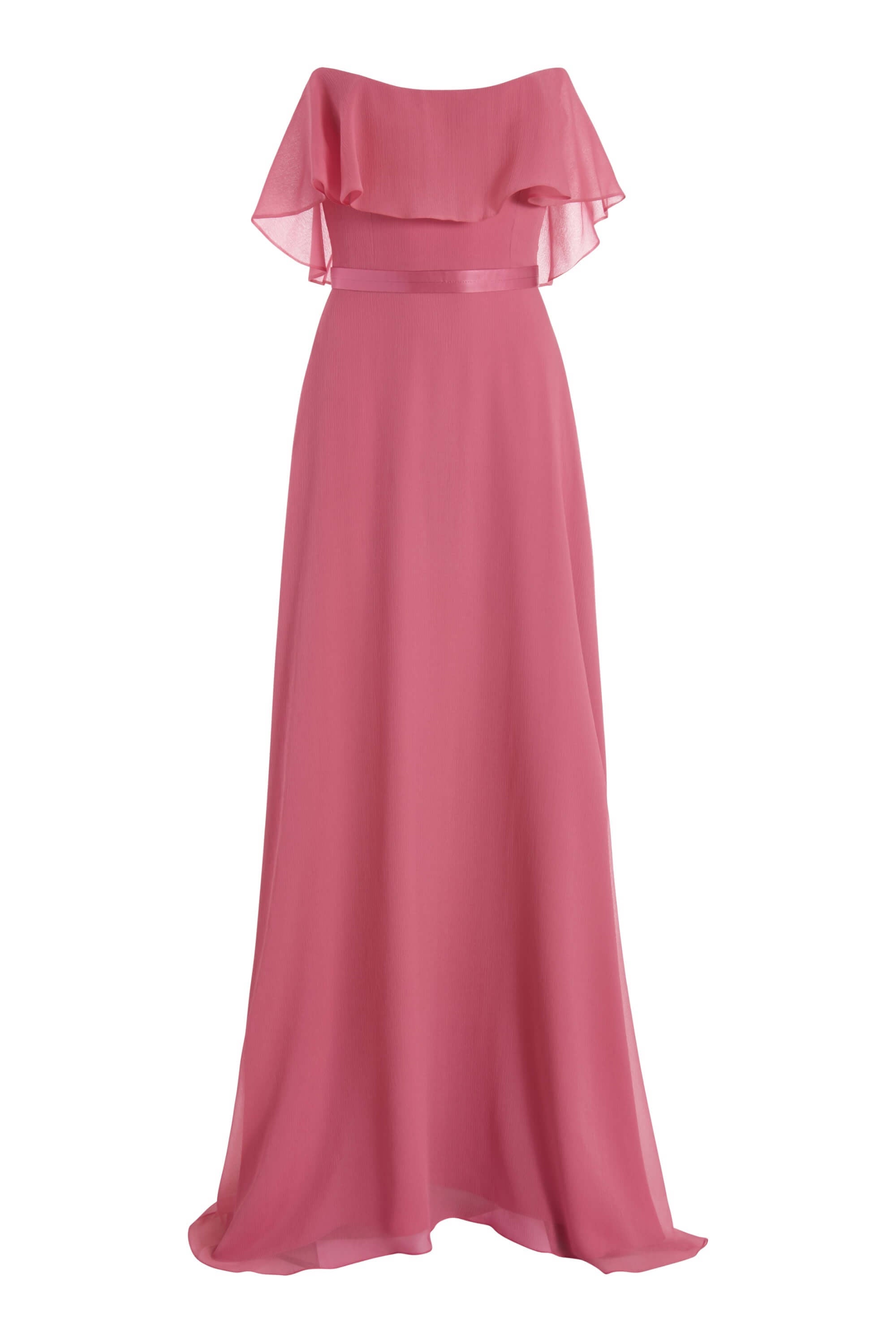 Giovanna Pink Chiffon Strapless Gown