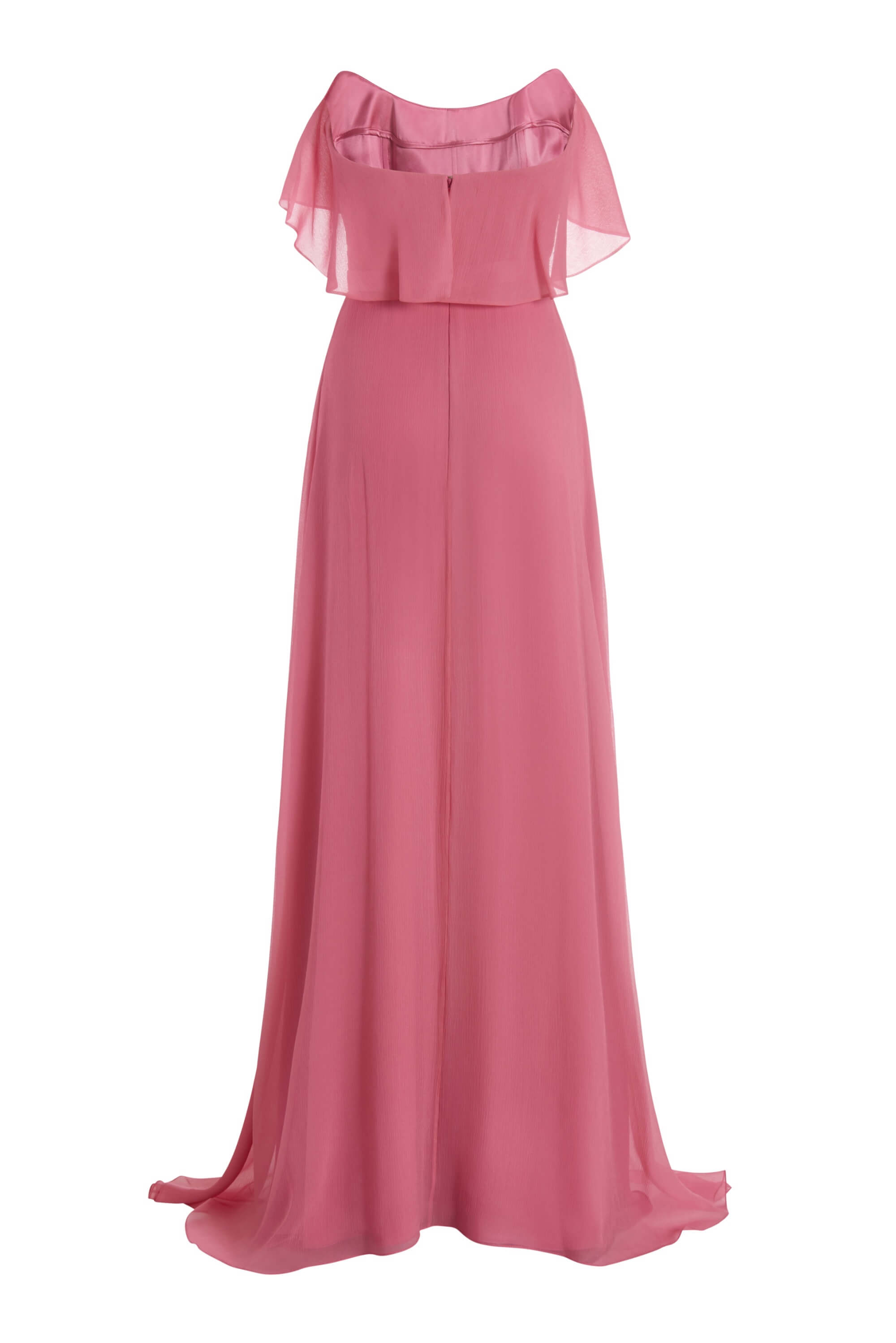 Giovanna Pink Chiffon Strapless Gown
