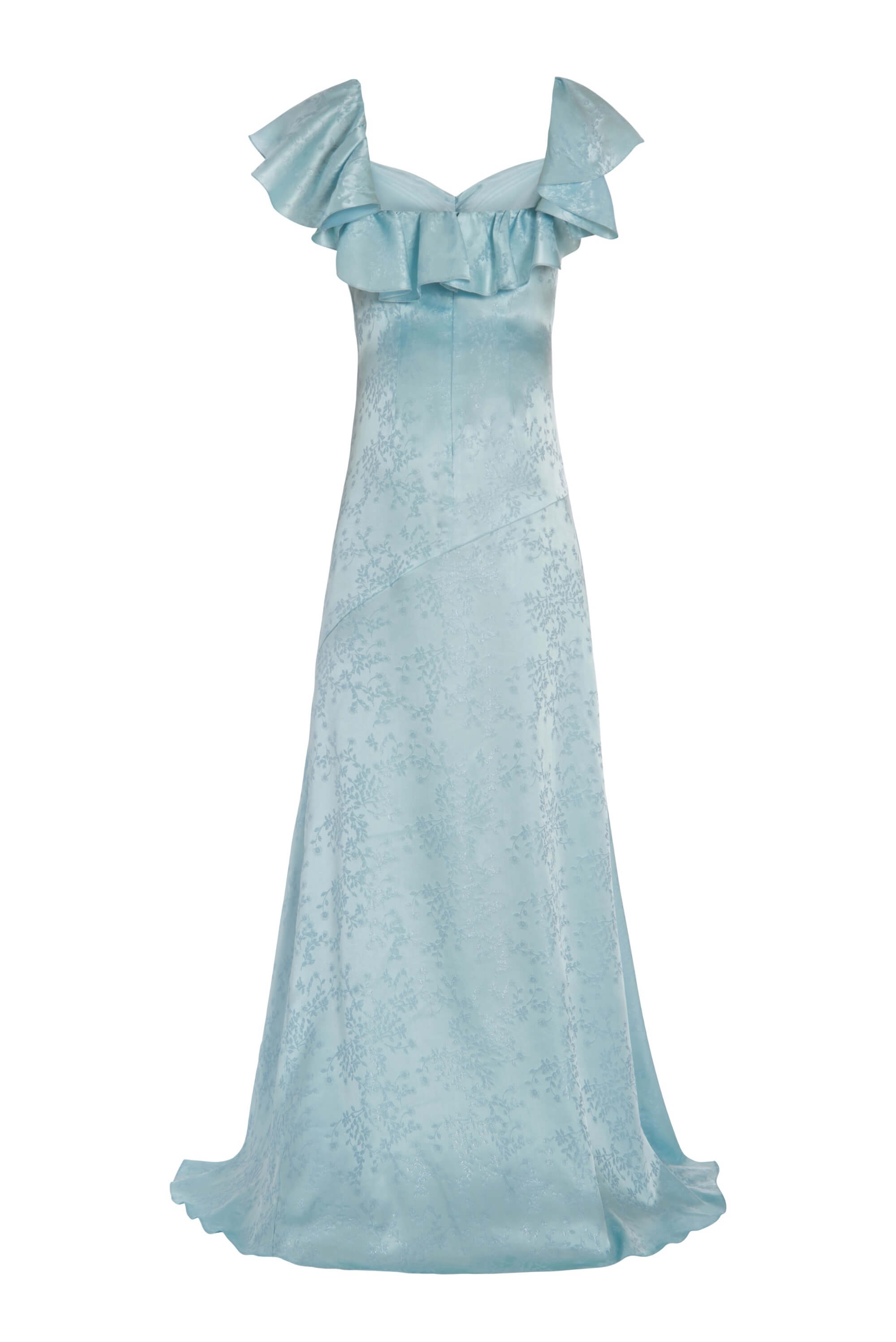 Beading Tassels Plunging Neckline Blue Glitter Prom Dress - Lunss