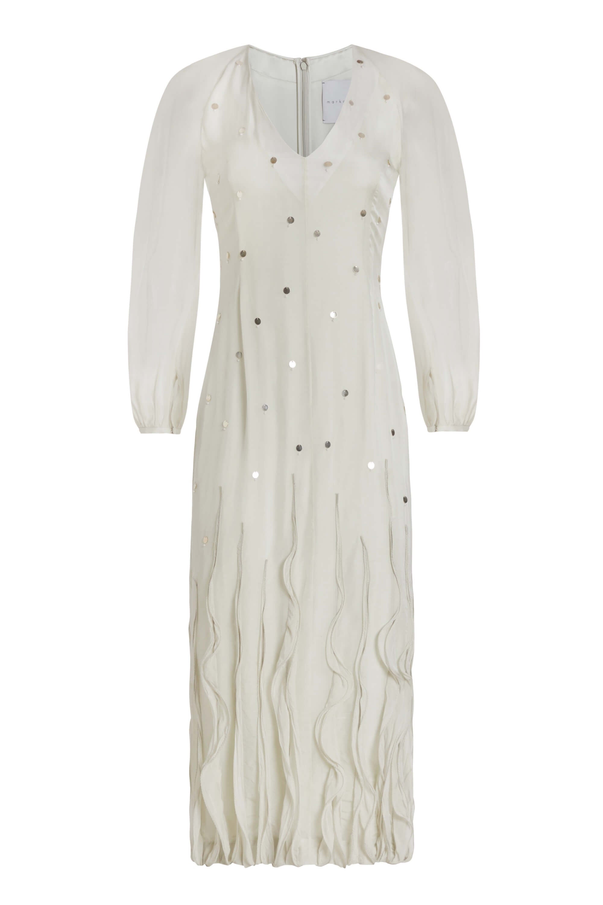 Phyllis Mint Blouson Sleeve Midi Dress
