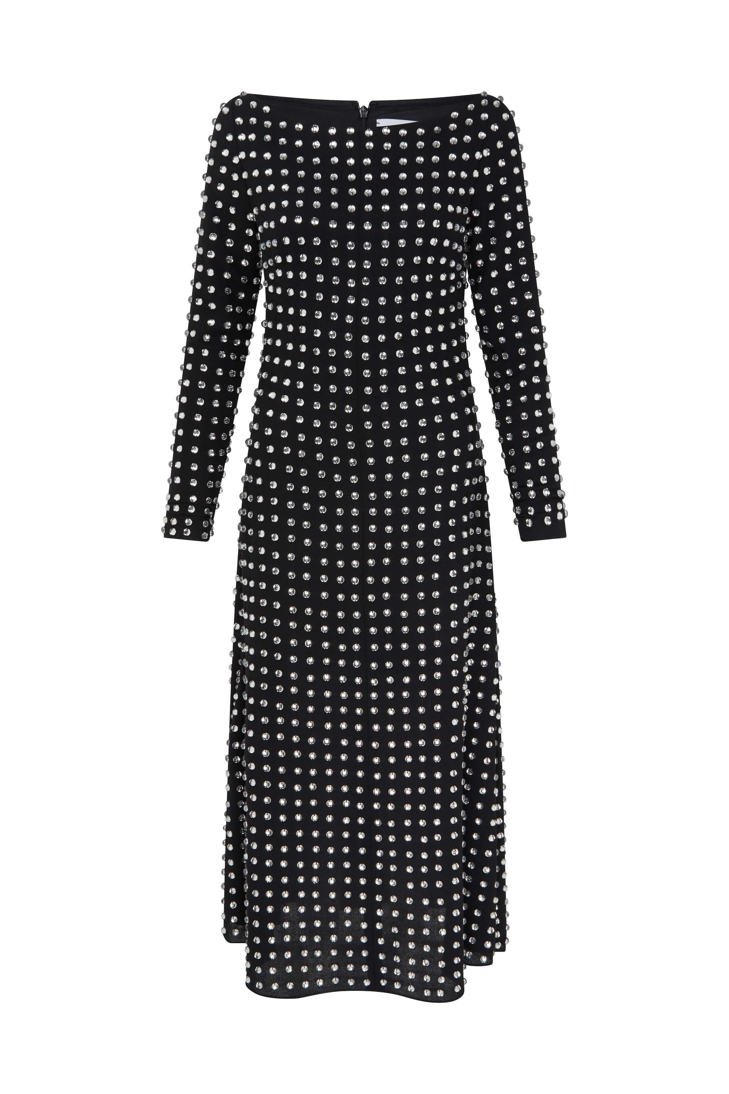 Marceline Metallic Embellished Midi Dress