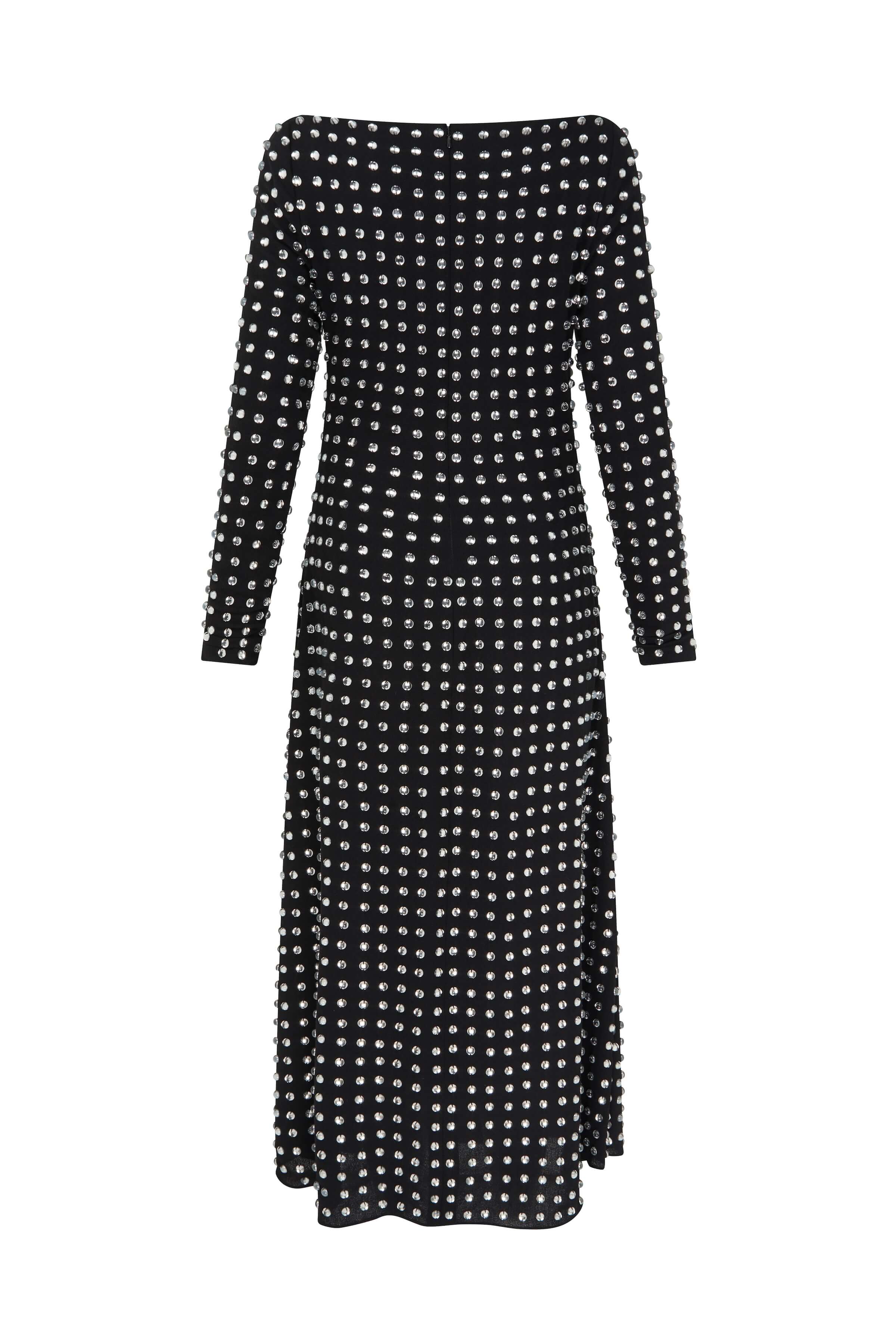 Marceline Metallic Embellished Midi Dress