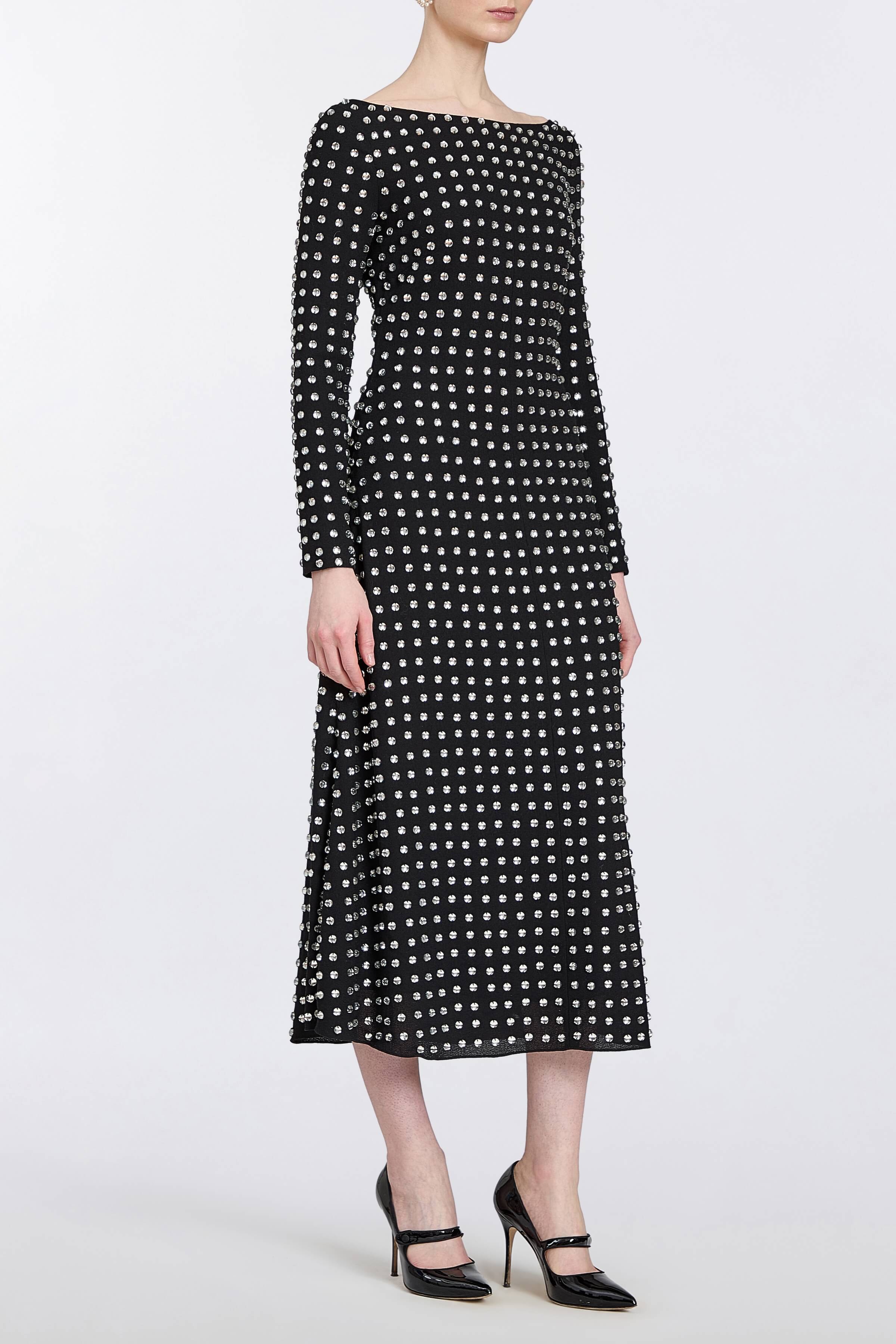 Marceline Metallic Embellished Midi Dress