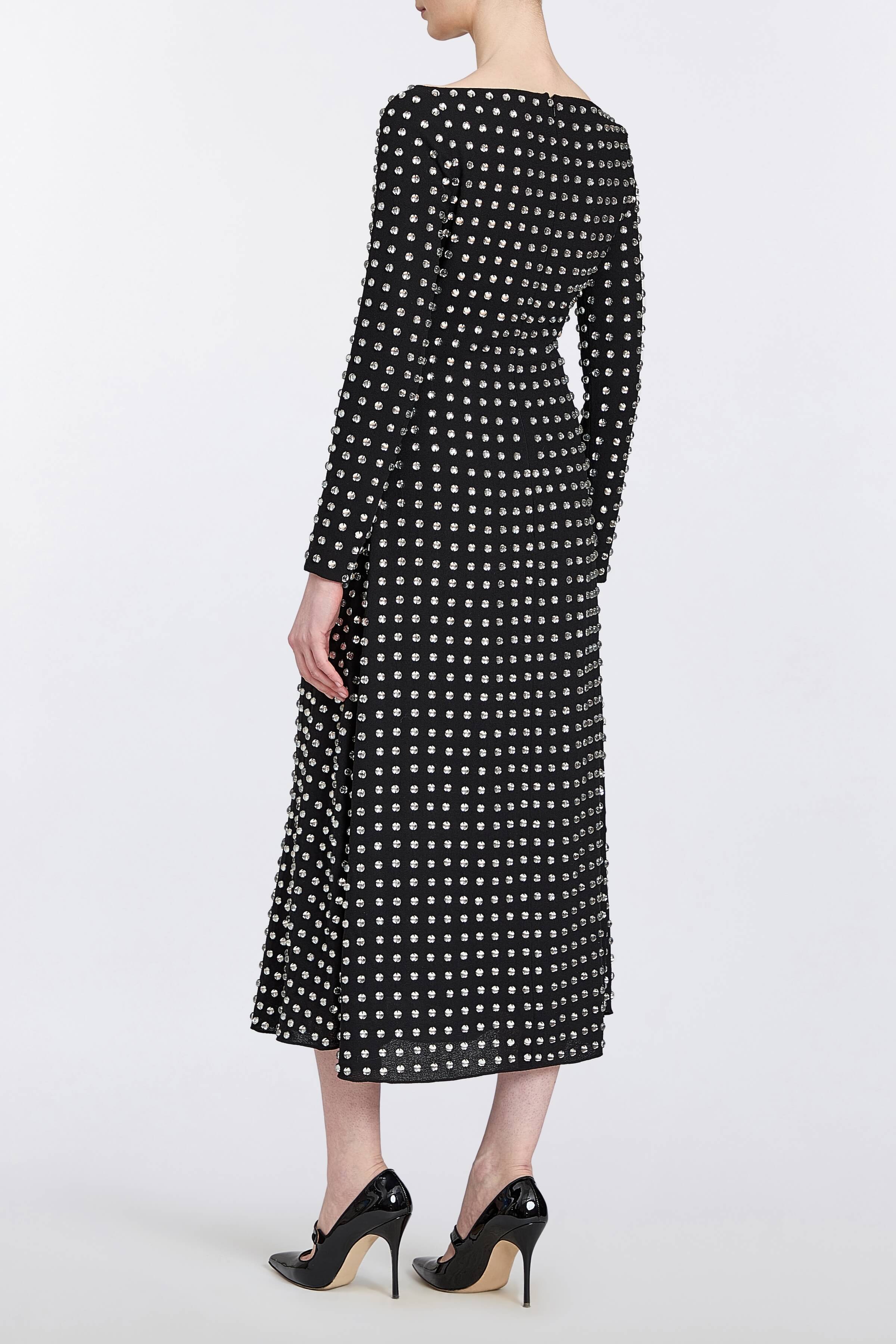 Marceline Metallic Embellished Midi Dress
