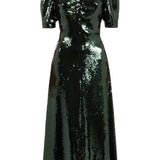 September Emerald Paillette Midi Dress