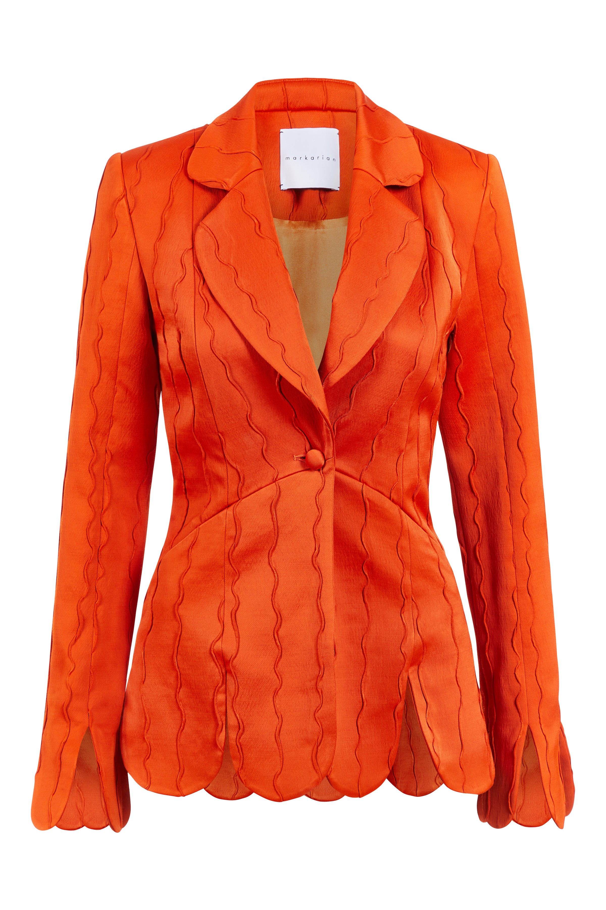 Carrie Orange Wave Blazer