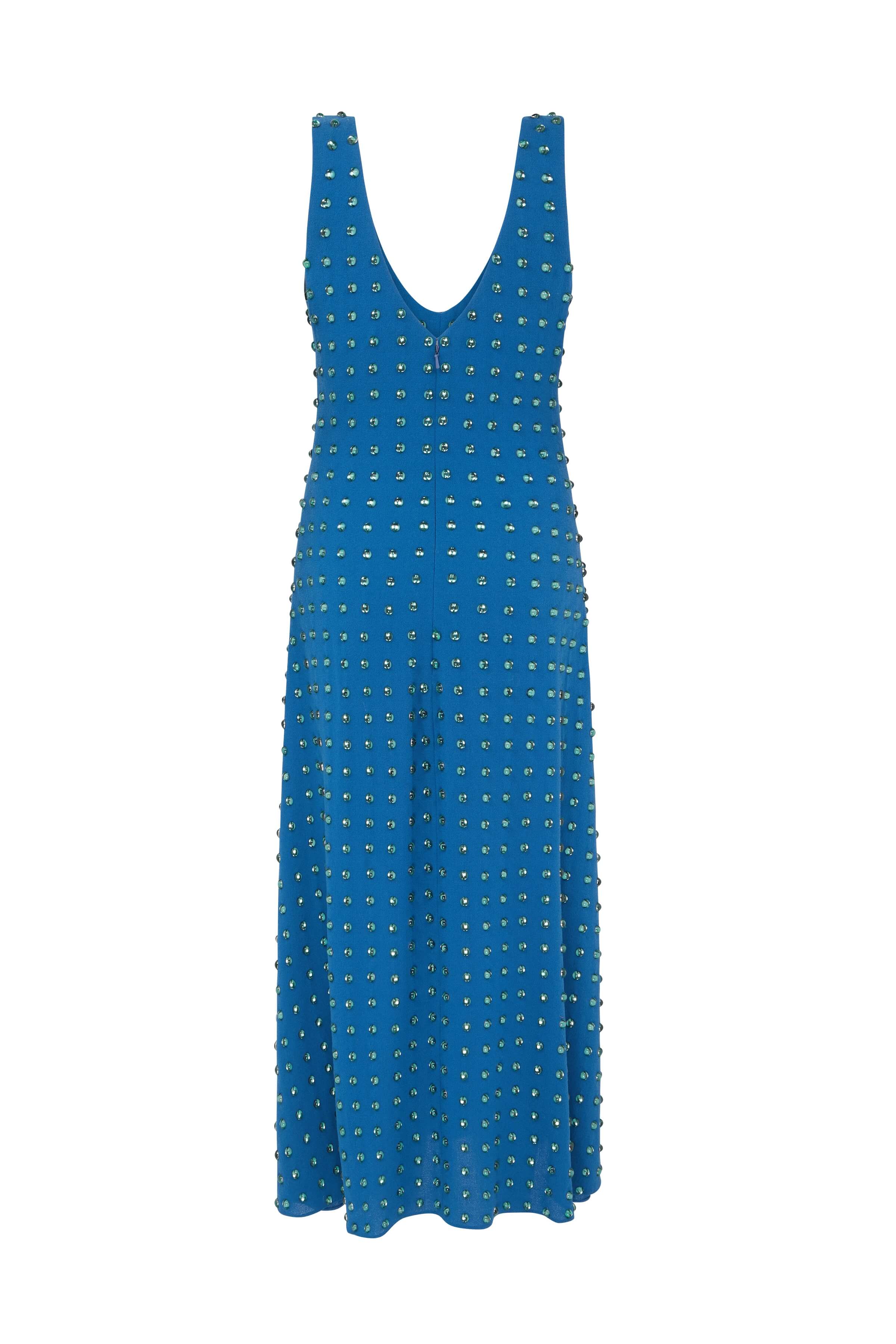 Odette Emerald Embellished Midi Dress