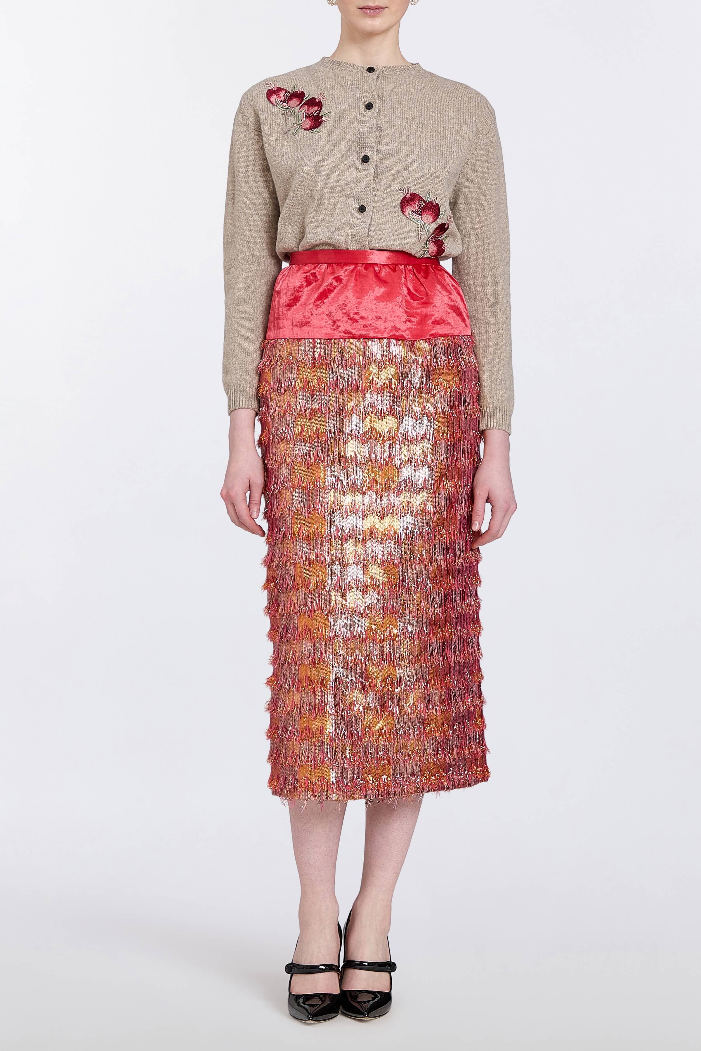 Ria Contrast Midi Skirt