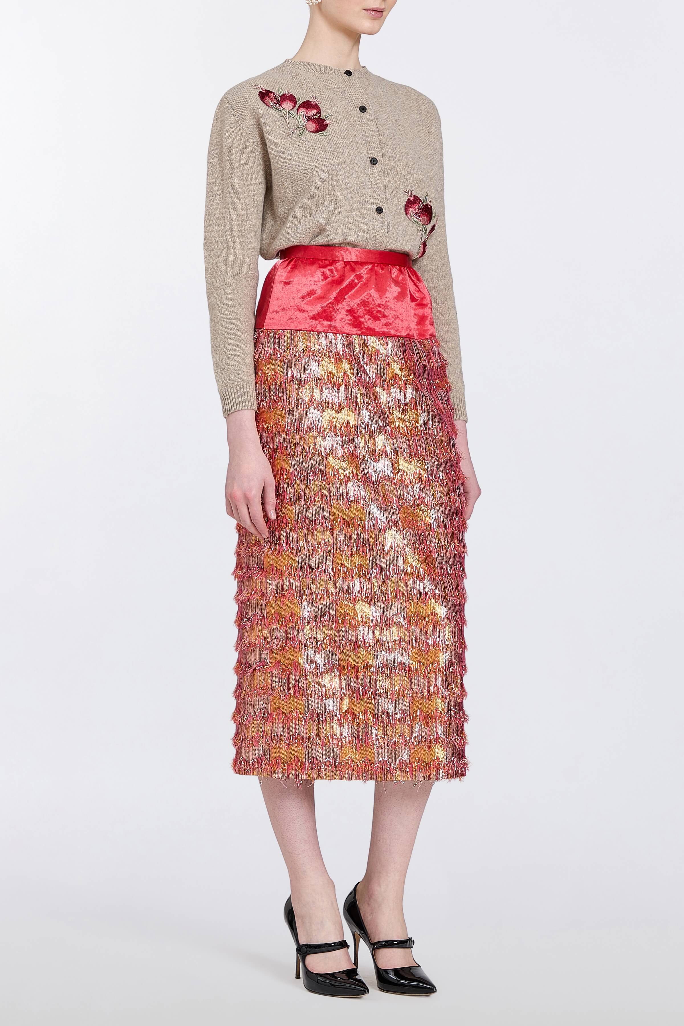 Ria Contrast Midi Skirt