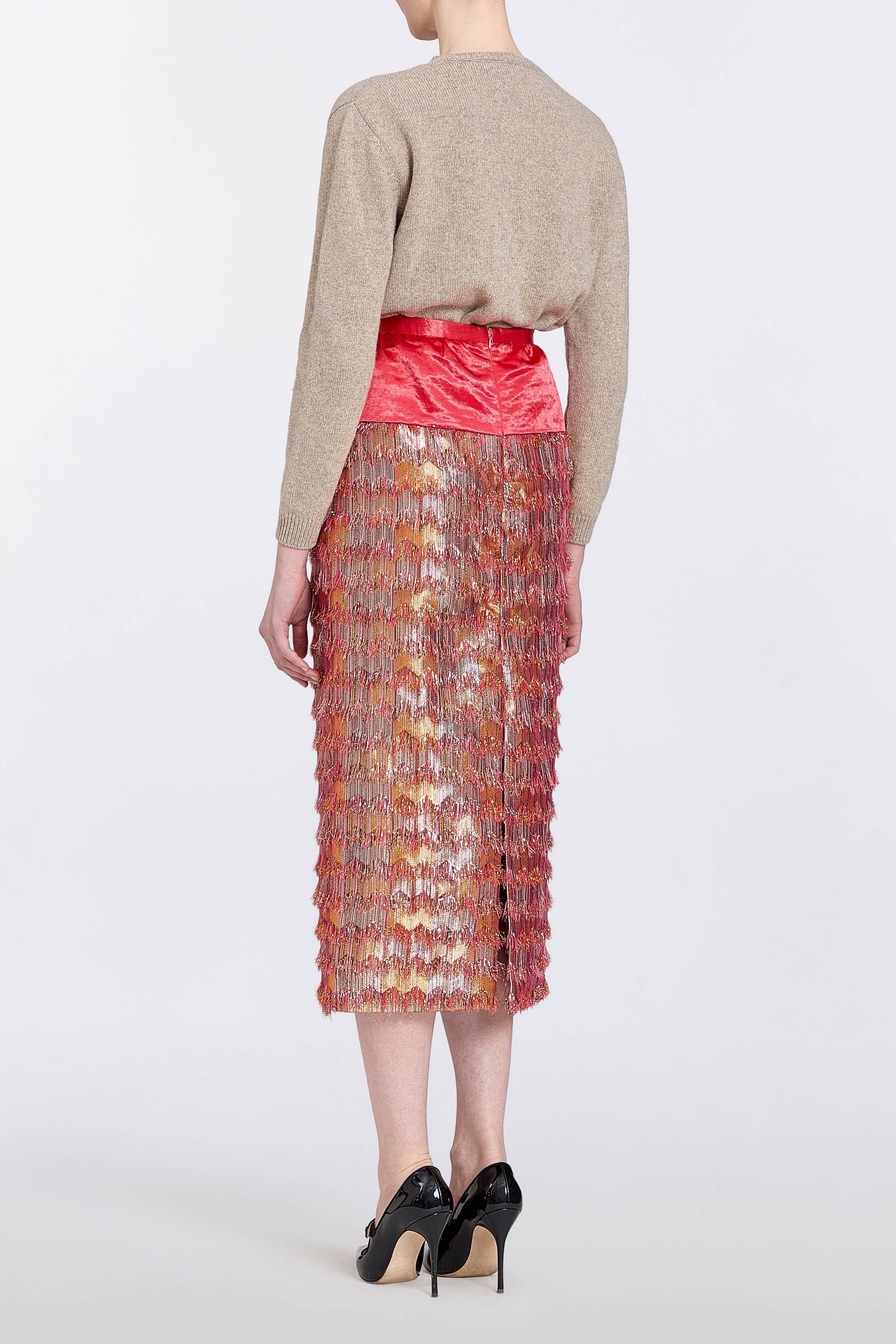 Ria Contrast Midi Skirt