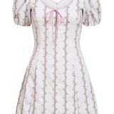 Esther Floral Striped Mini Dress