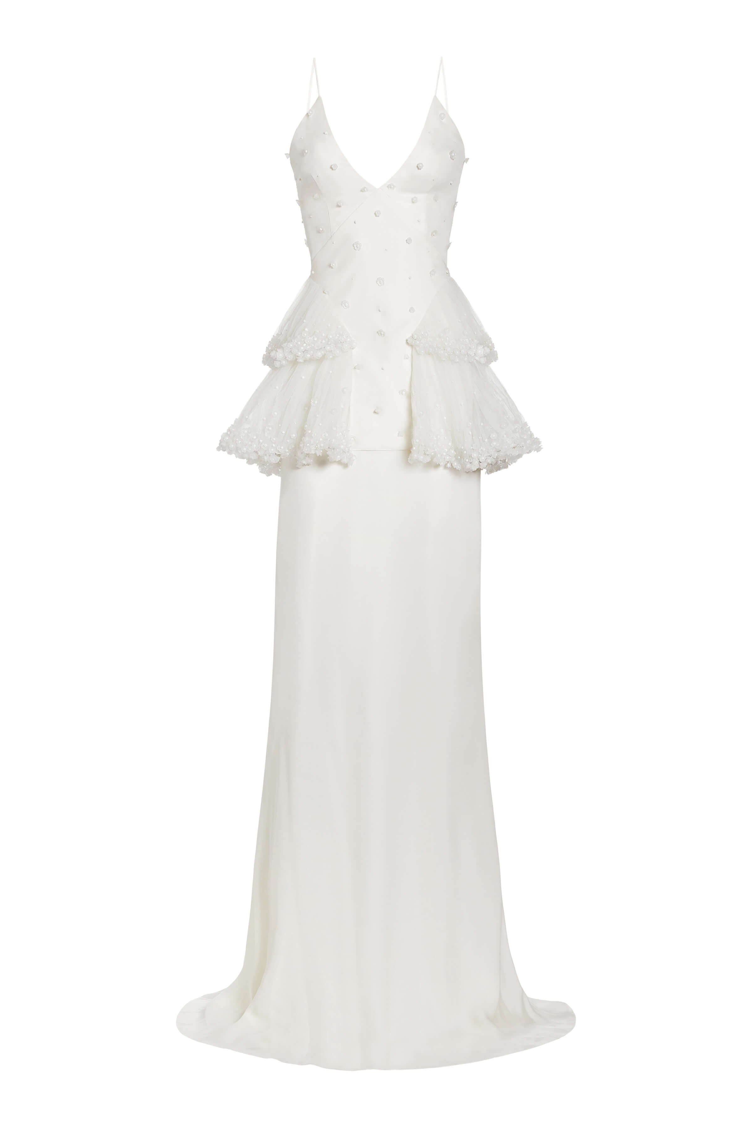 Wisteria Floral Beaded Gown