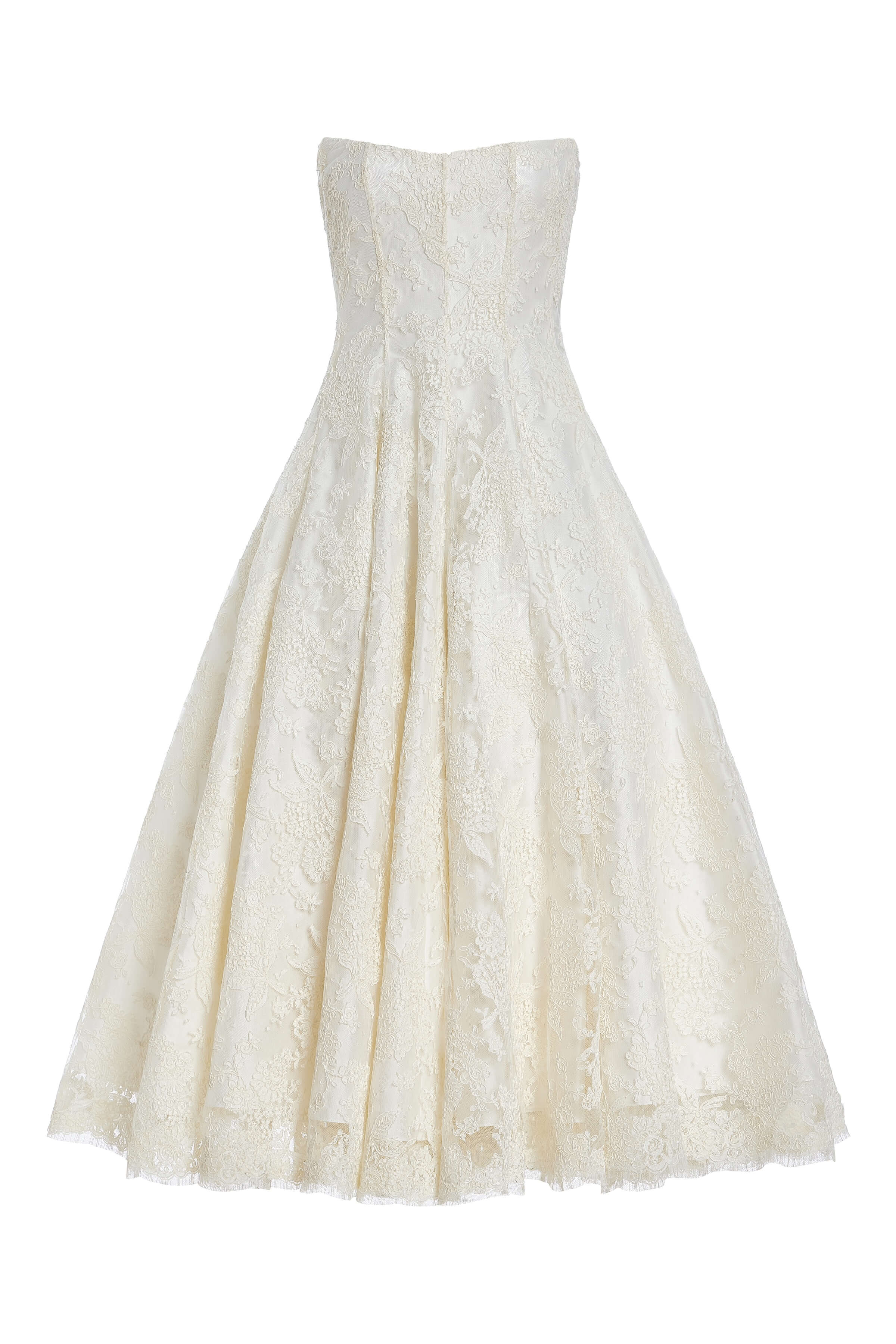 Tulip Lace Scalloped Hem Dress
