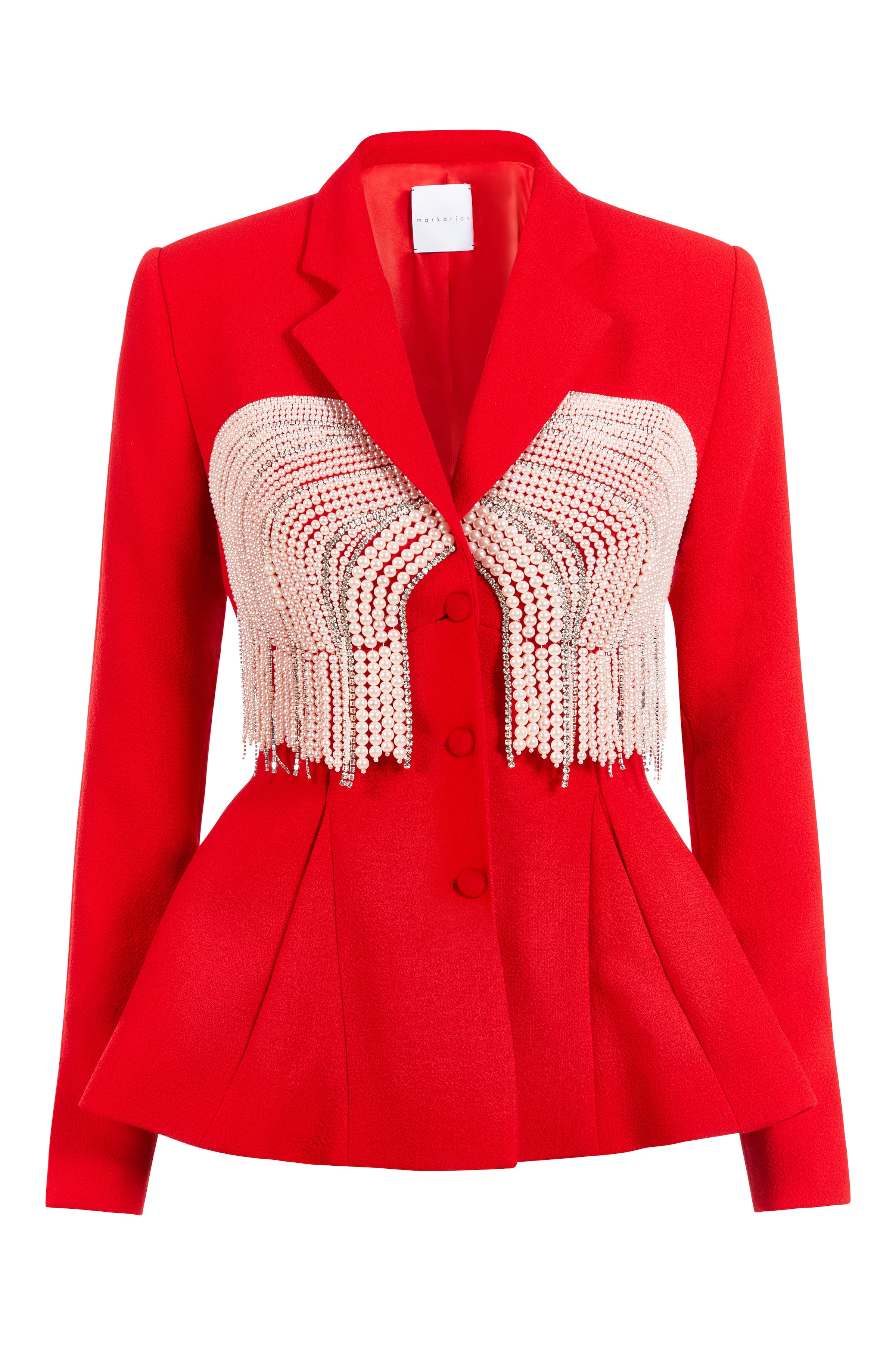 Lynn Red Crepe Blazer