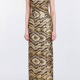 Odessa Metallic Jacquard Gown