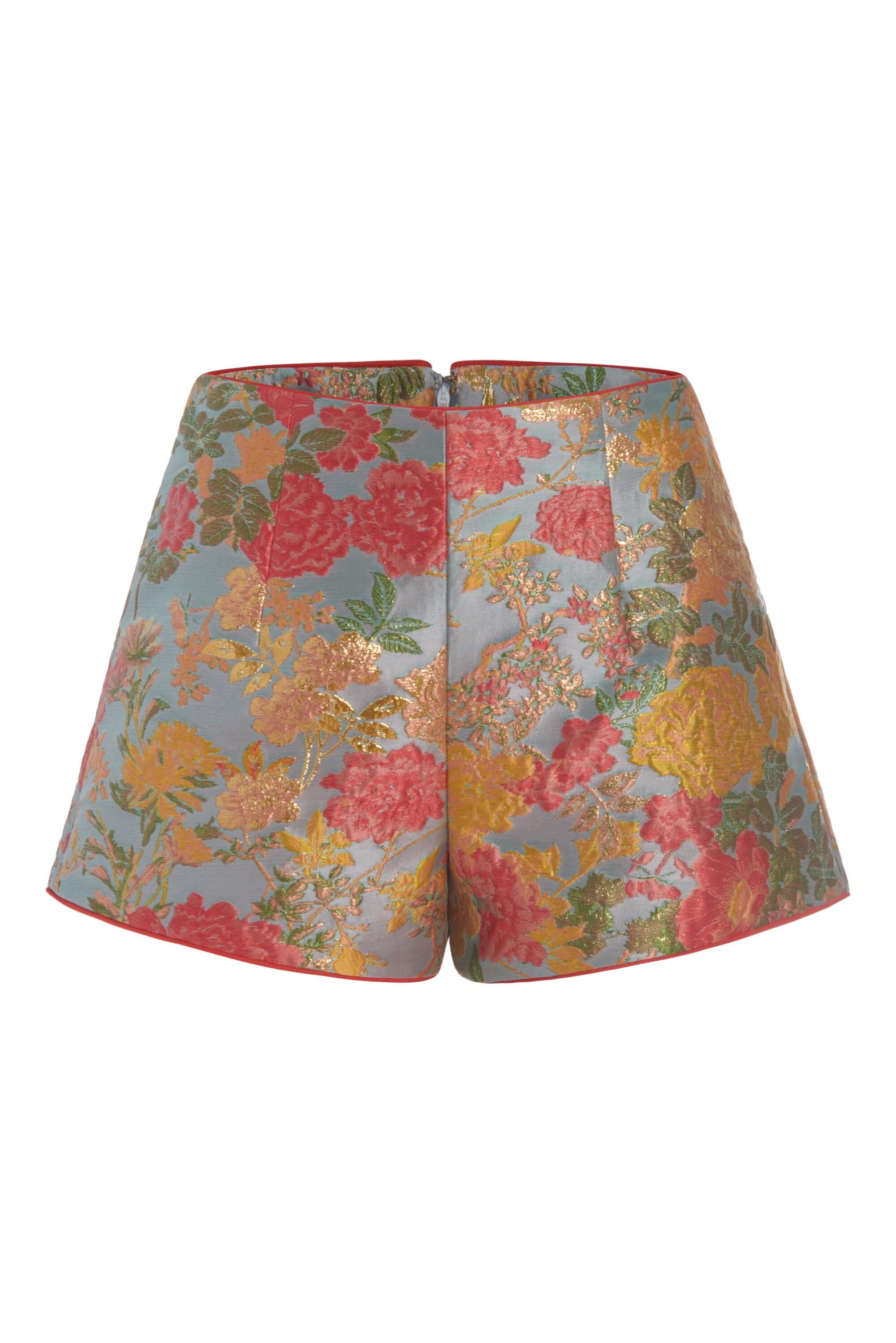 Mira Multicolor Floral Jacquard Shorts