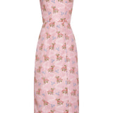 Numa Pink Bouquet Ikat Midi Dress
