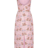 Numa Pink Bouquet Ikat Midi Dress