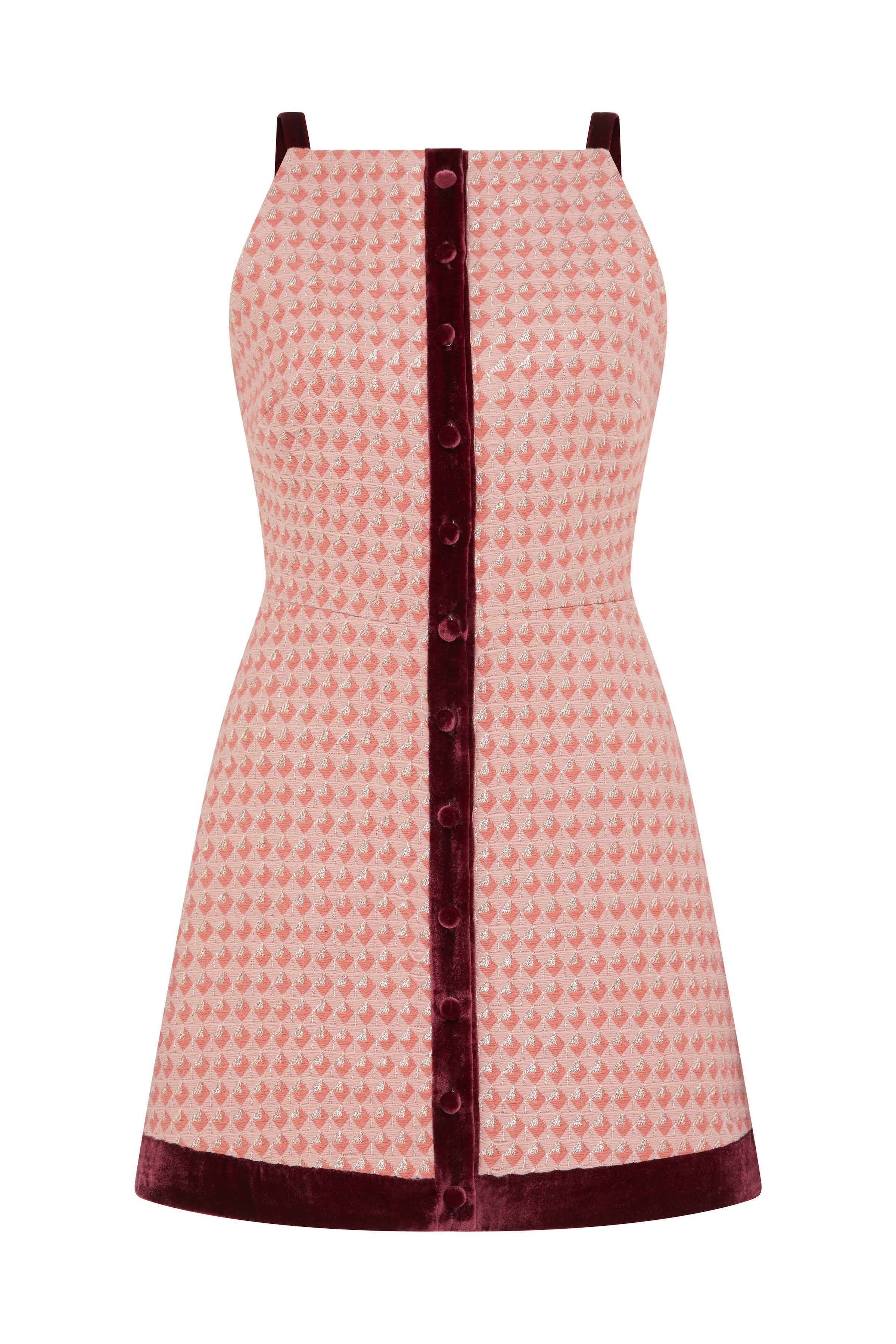 Grace Tweed And Velvet Mini Dress