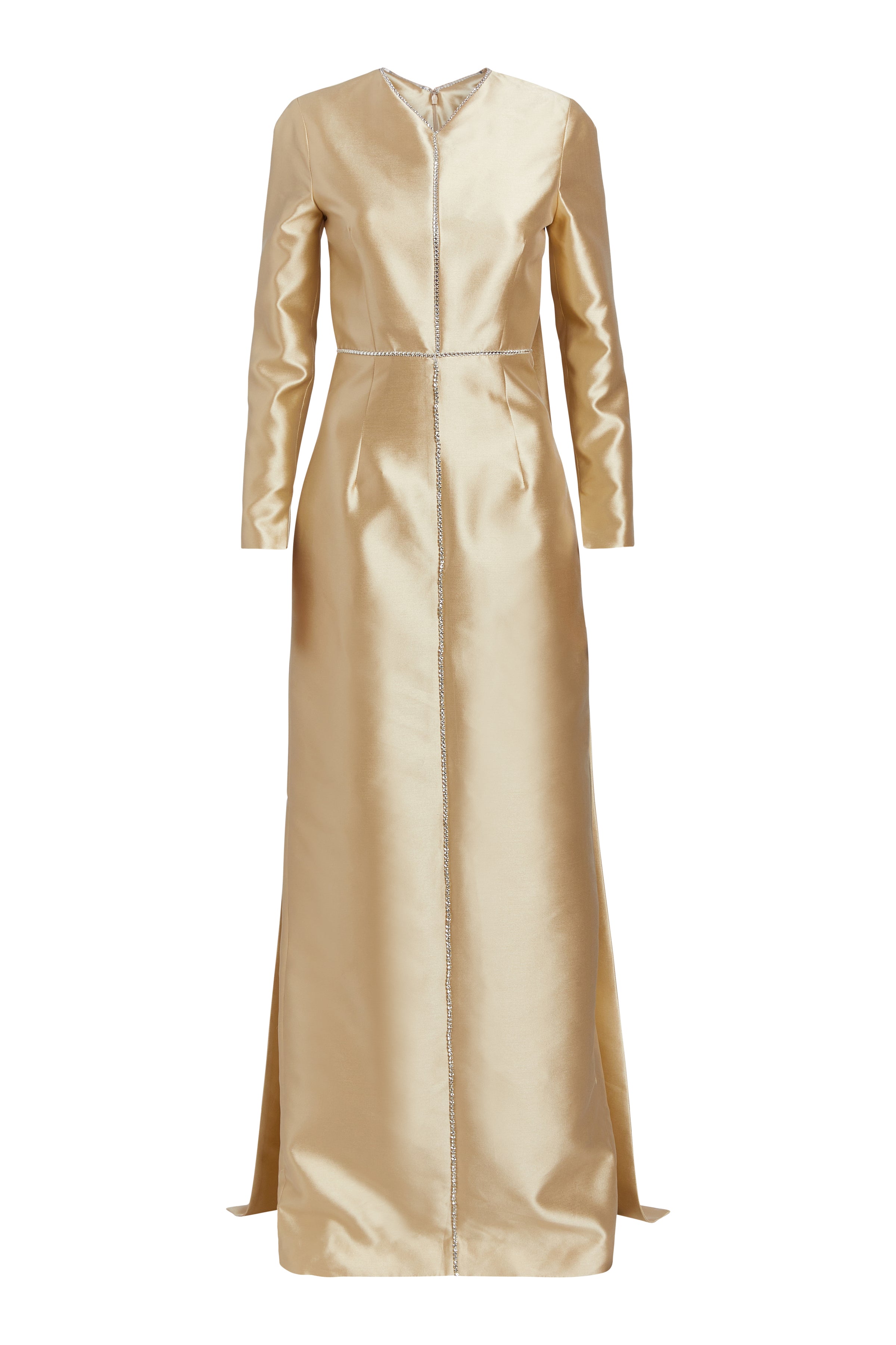 Rosamund Champagne Long Sleeve Gown