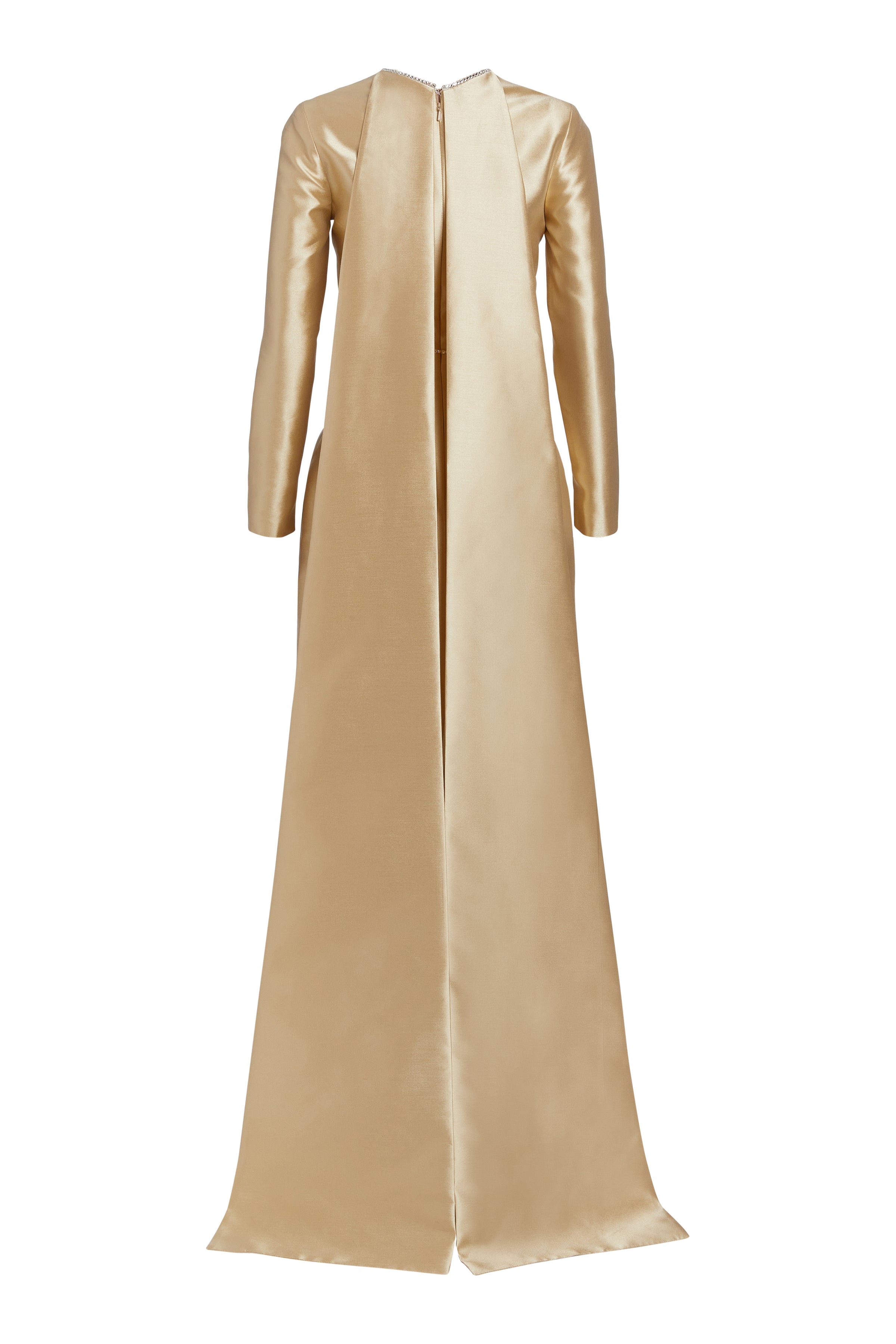 Rosamund Champagne Long Sleeve Gown