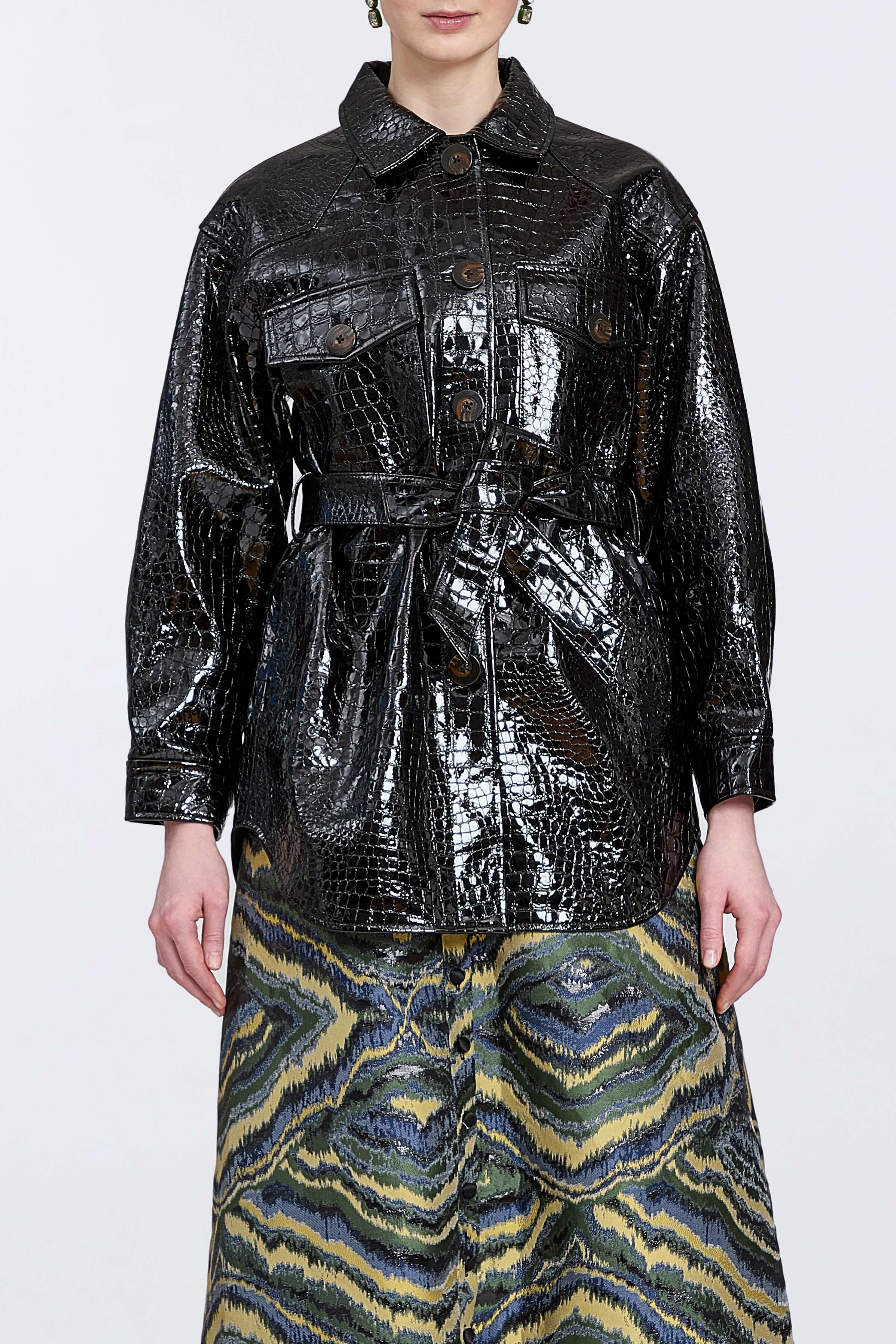Claudine Leather Barn Jacket