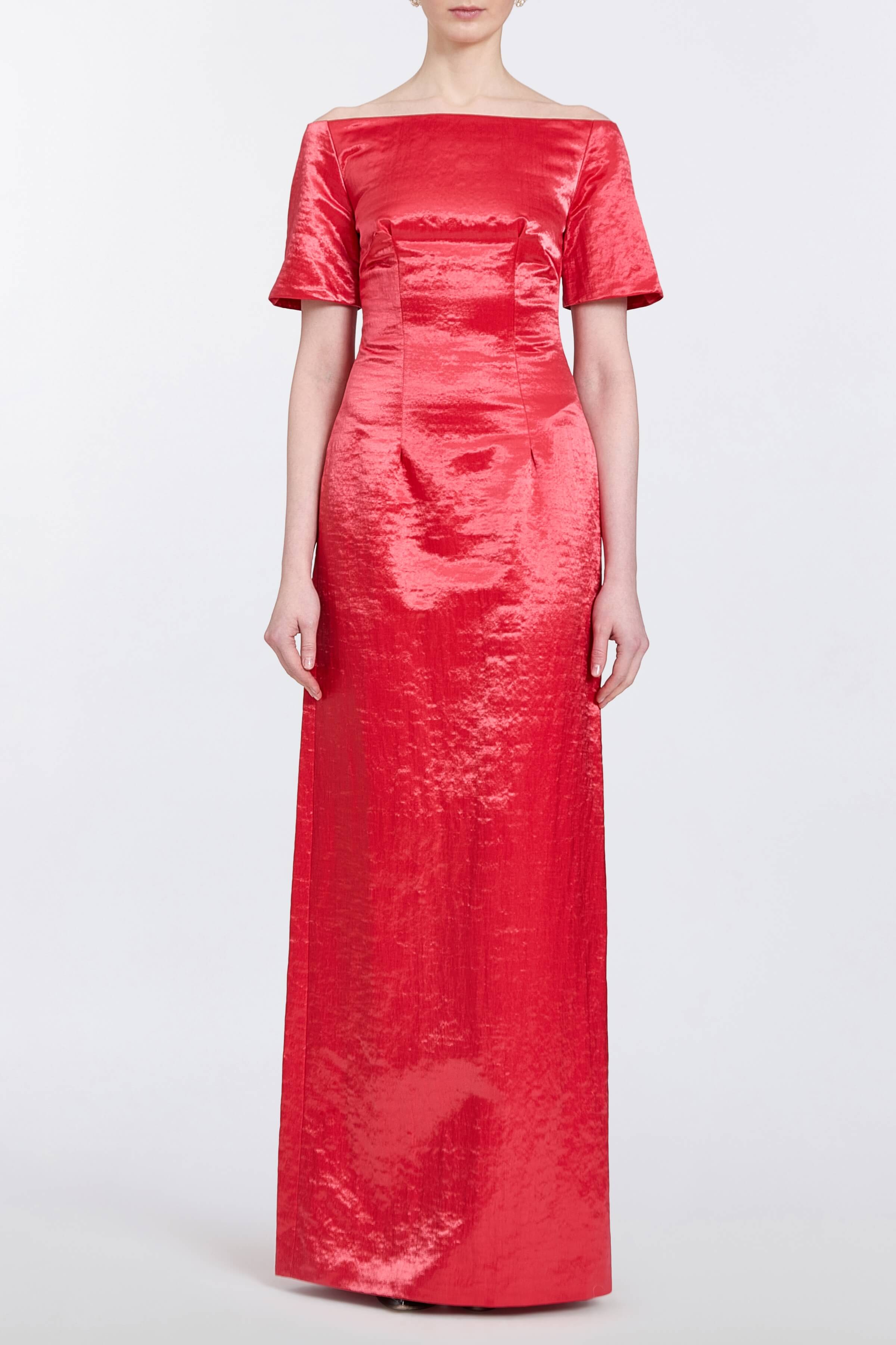 Gilda Short Sleeve Column Gown