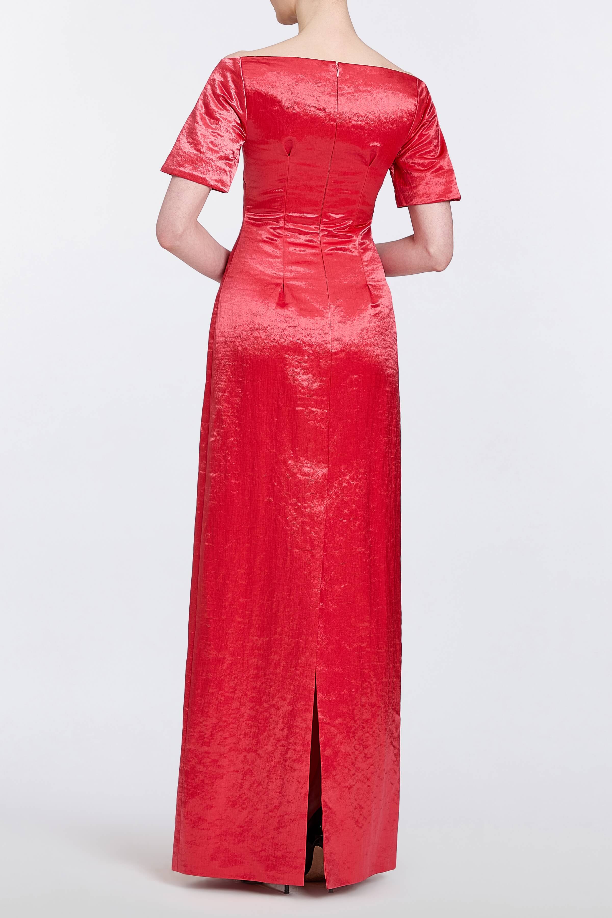 Gilda Short Sleeve Column Gown